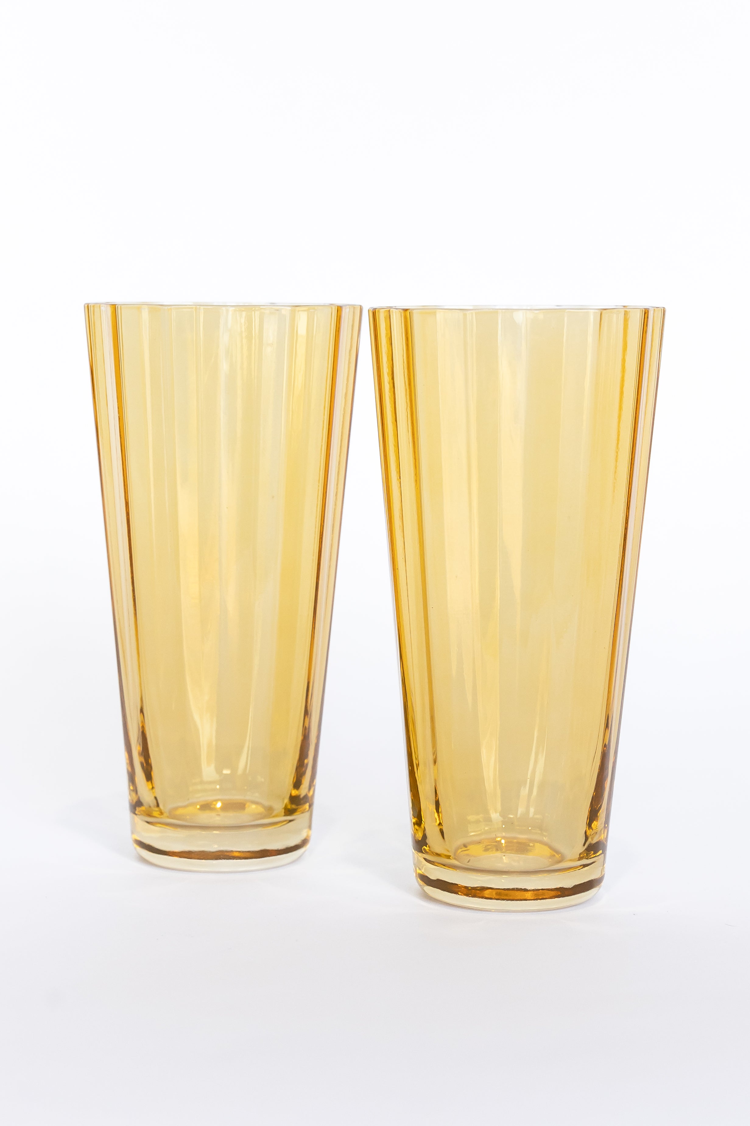 Estelle Colored Glass Estelle Colored Sunday High Balls - Set of 2 {Yellow}