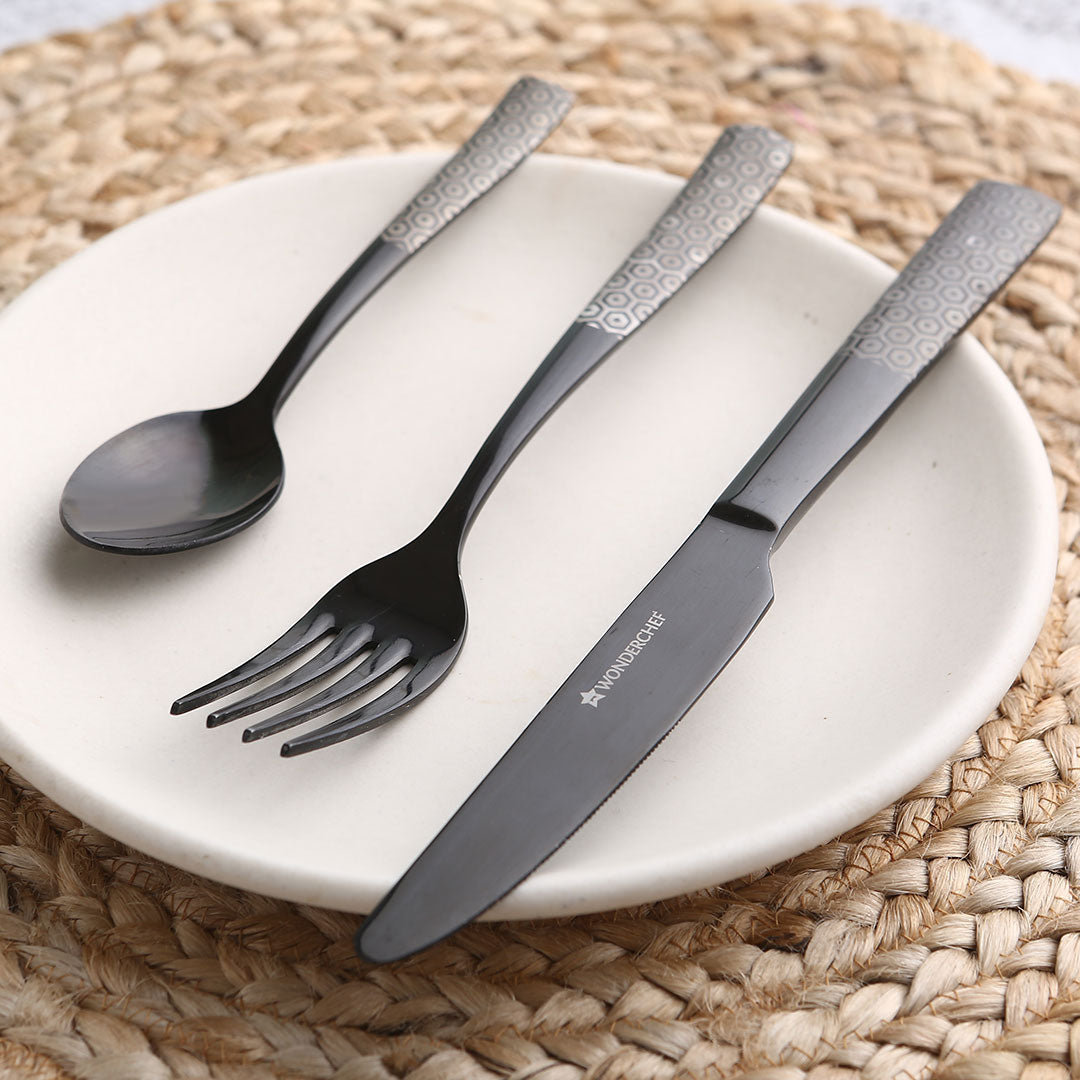 Wonderchef Roma Tea Spoon - Black - Set of 6pcs - view 6