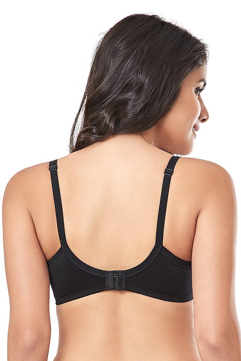 every de Lace Contour Non-Padded Non-Wired Full Cover Bra - Black - view 2