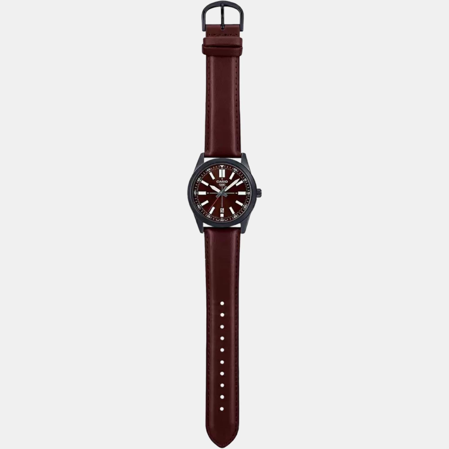 Casio Enticer Men Quartz Brown Dial Analog Leather Watch A1946 - view 5