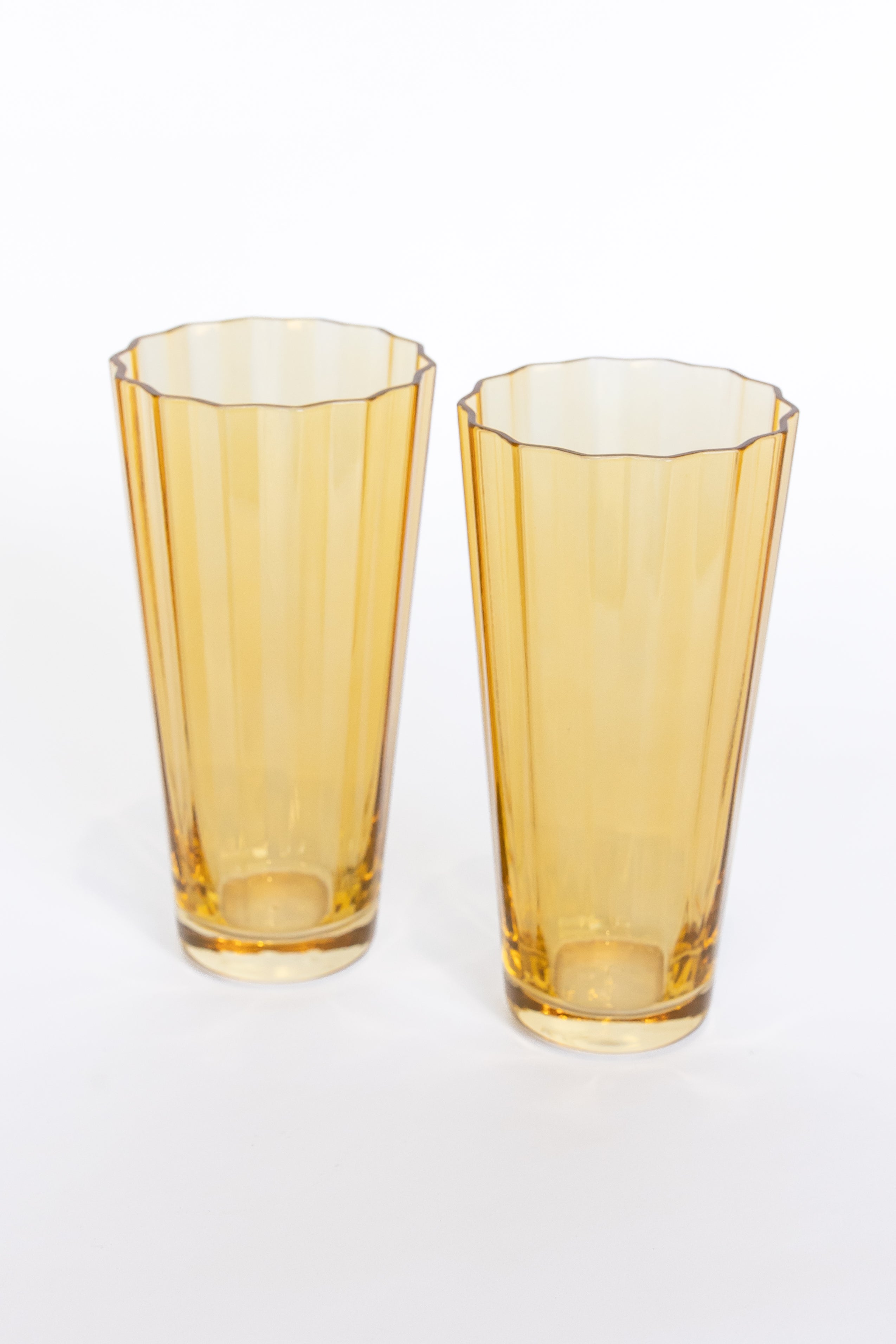 Estelle Colored Glass Estelle Colored Sunday High Balls - Set of 2 {Yellow} - view 2