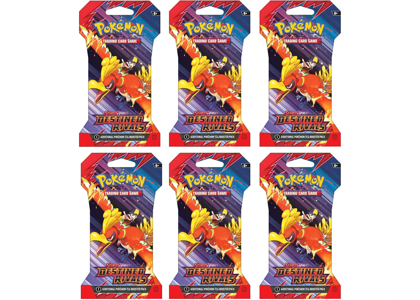 Scarlet violet destined – 2025 Pokémon Scarlet & Violet Destined Rivals Booster Pack 6x Lot (Artwork May Vary)