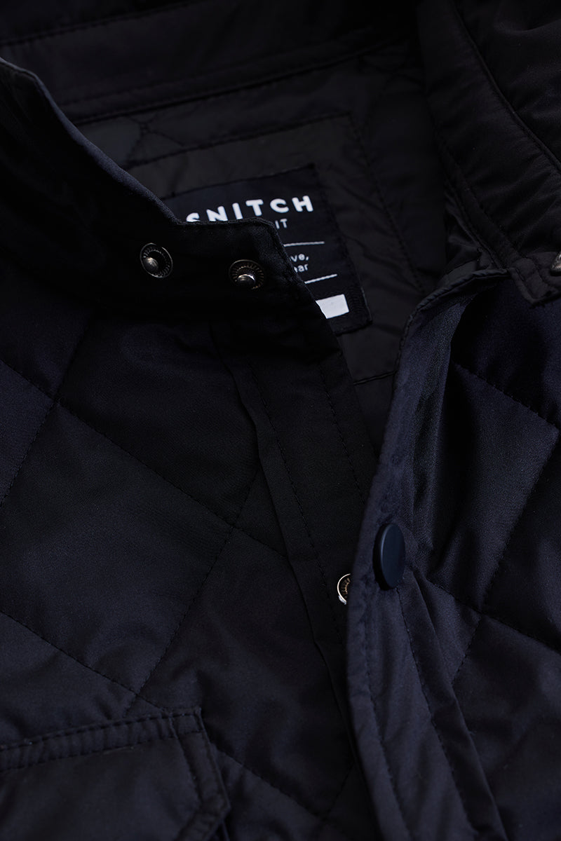 SNITCH Black Double Pocket Relaxed Fit Jacket - view 2