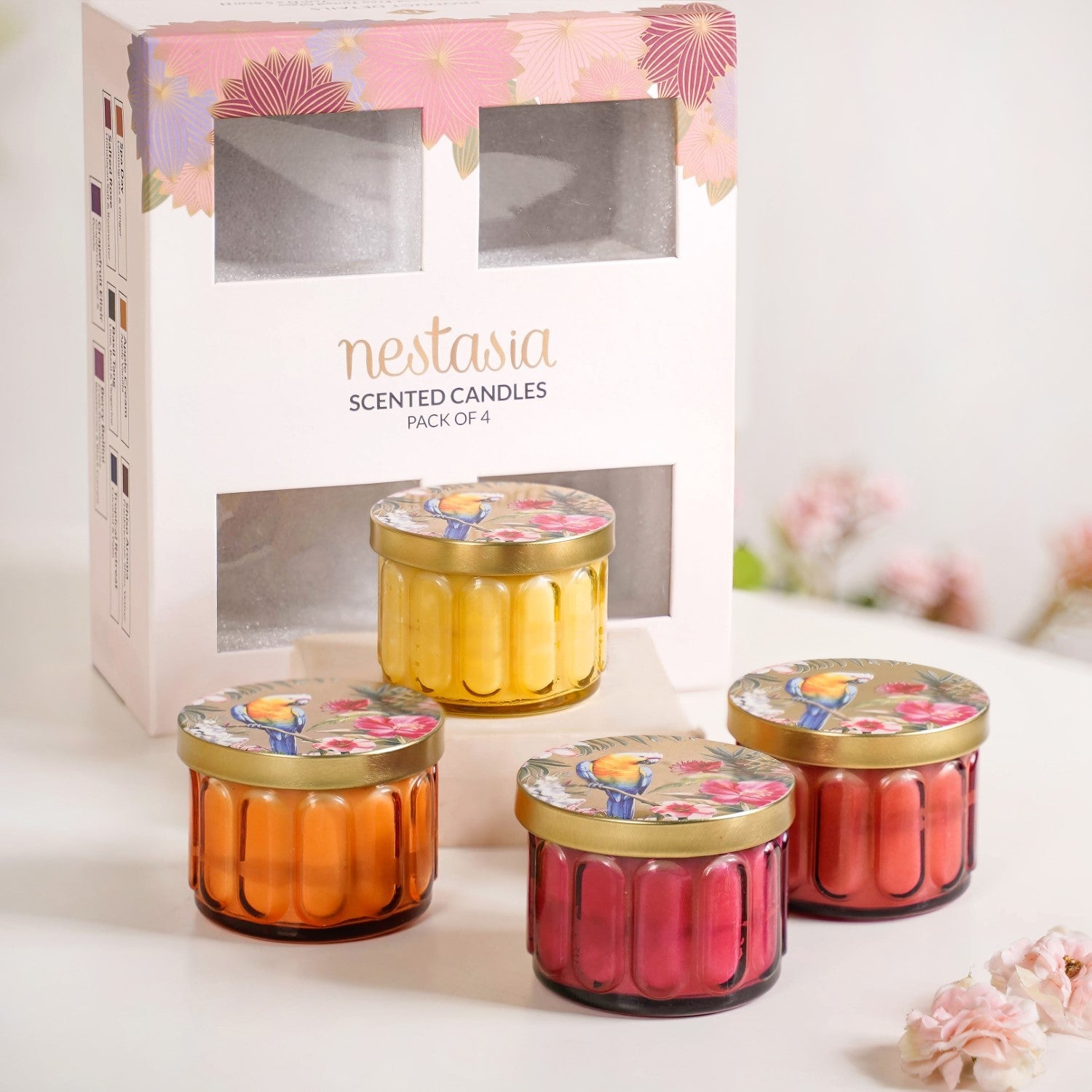 Nestasia Garden Of Serenity Scented Candle Set Of 4 - view 2