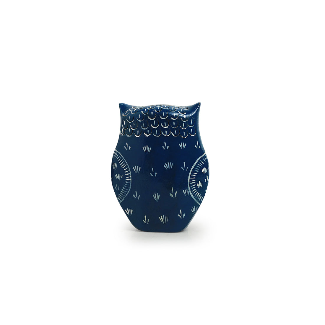 EXCLUSIVELANE 'The Enlightened Owl' Handpainted Showpiece In Eucalyptus Wood - view 4