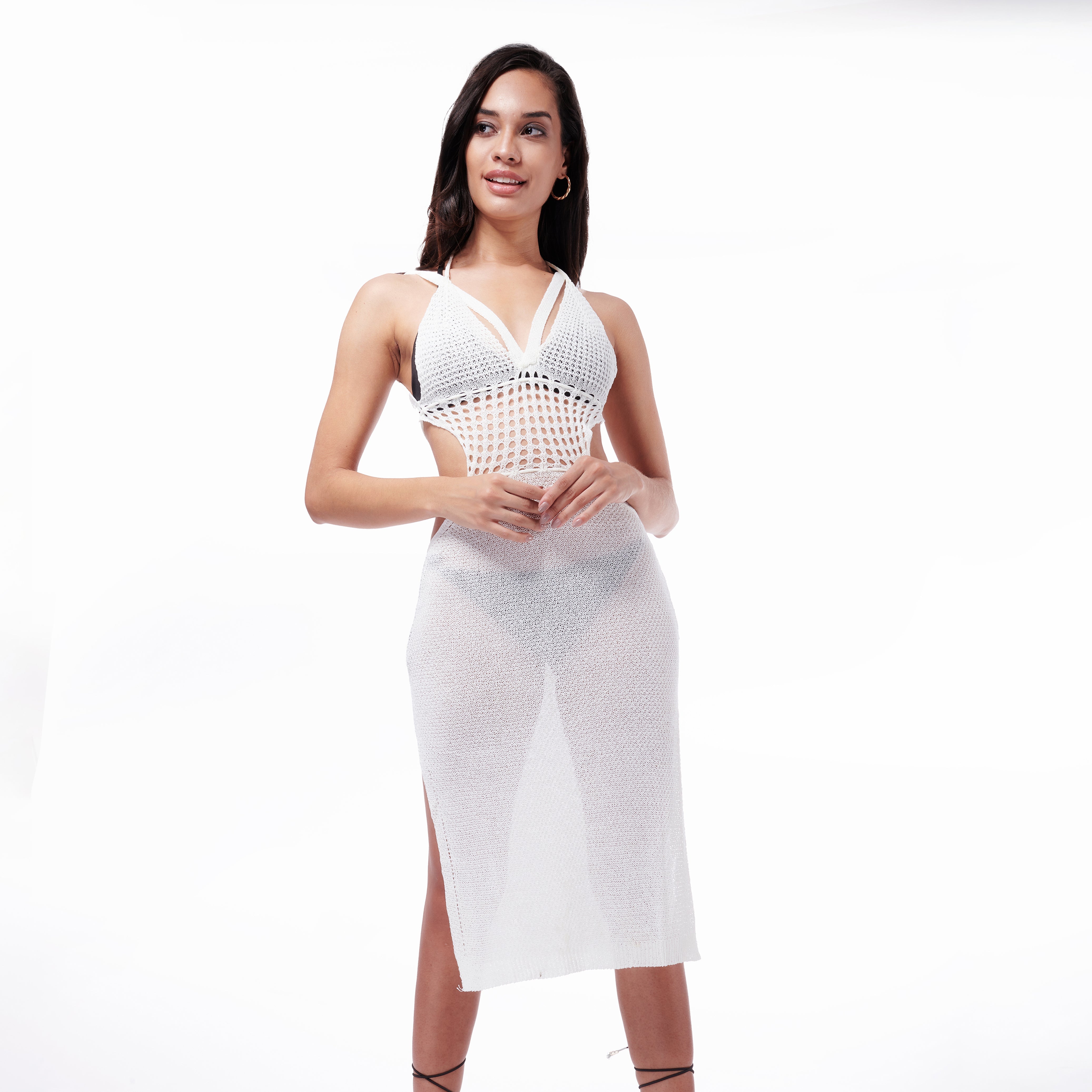 I Z F Crochet Beach Dress – Off White