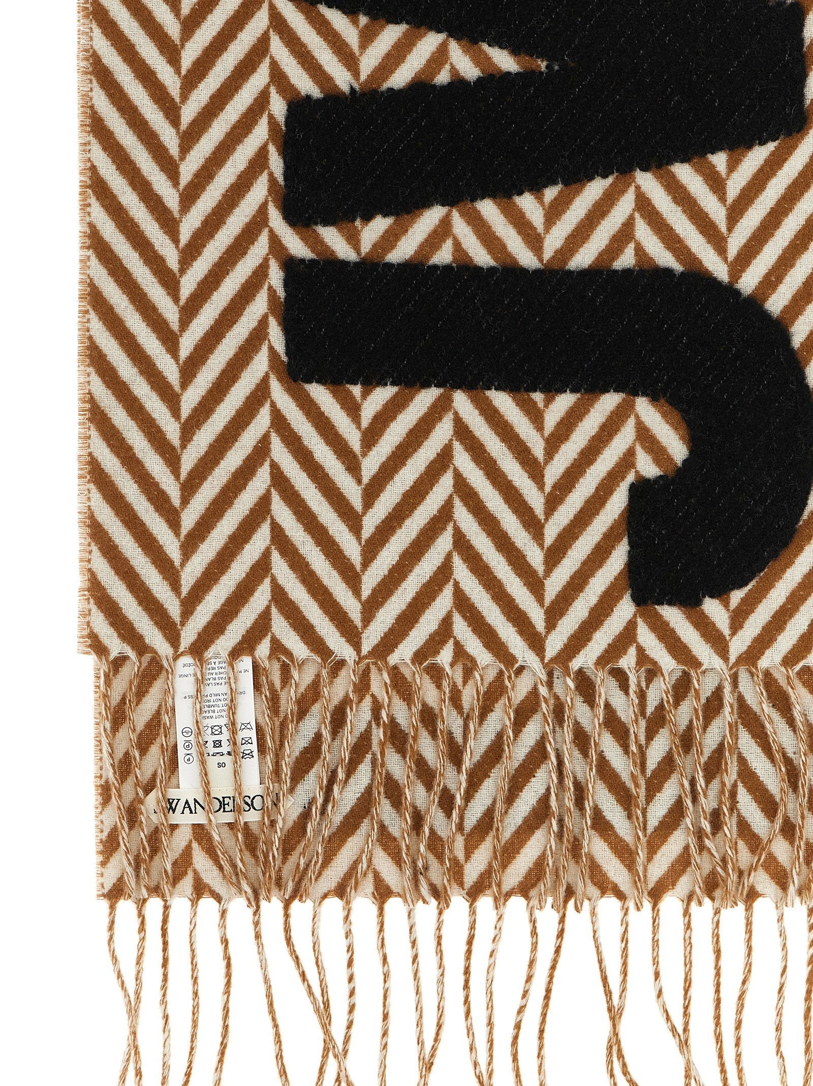 J.w.anderson Herringbone Logo Scarf – 55% vw 40% aw 5% pa - view 3