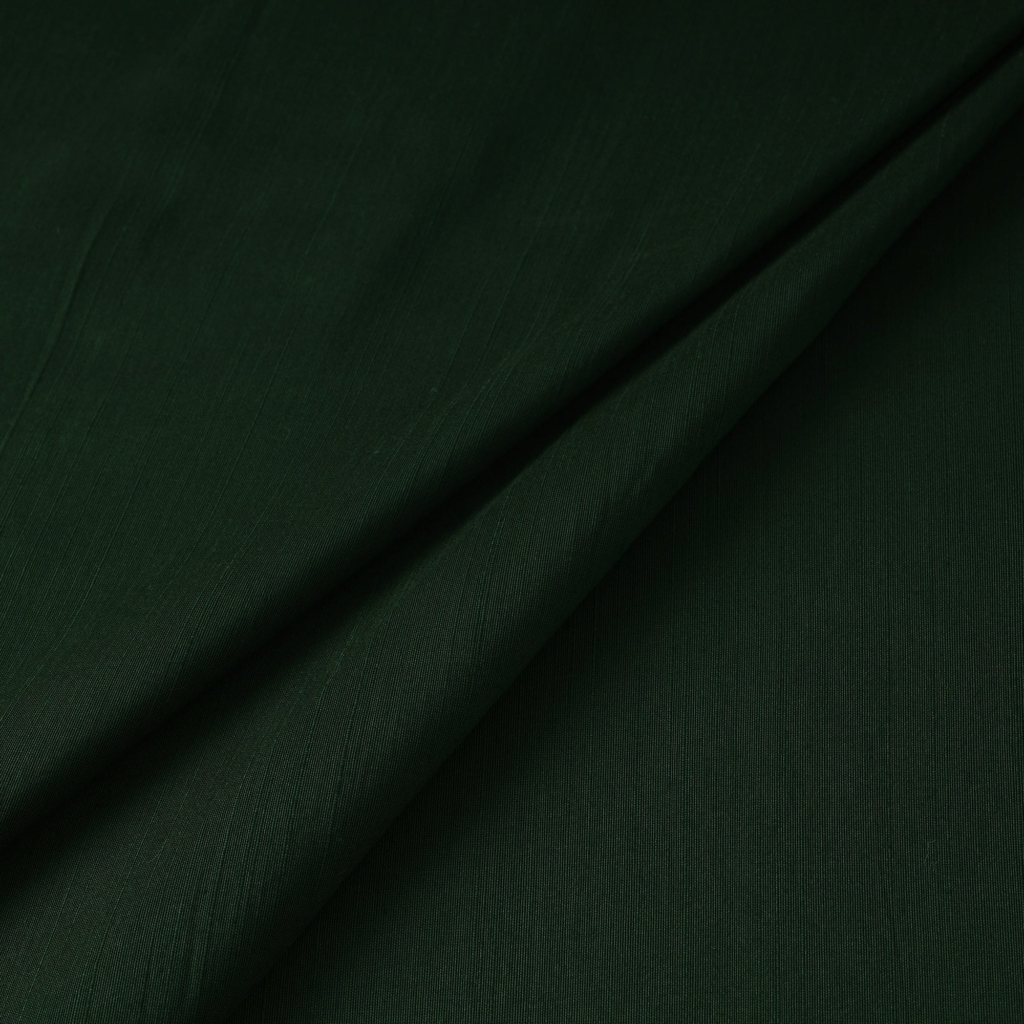 ITOKRI CRAFTS INITIATIVE Dark Green - Plain Slub Silk Fabric 10 - view 2