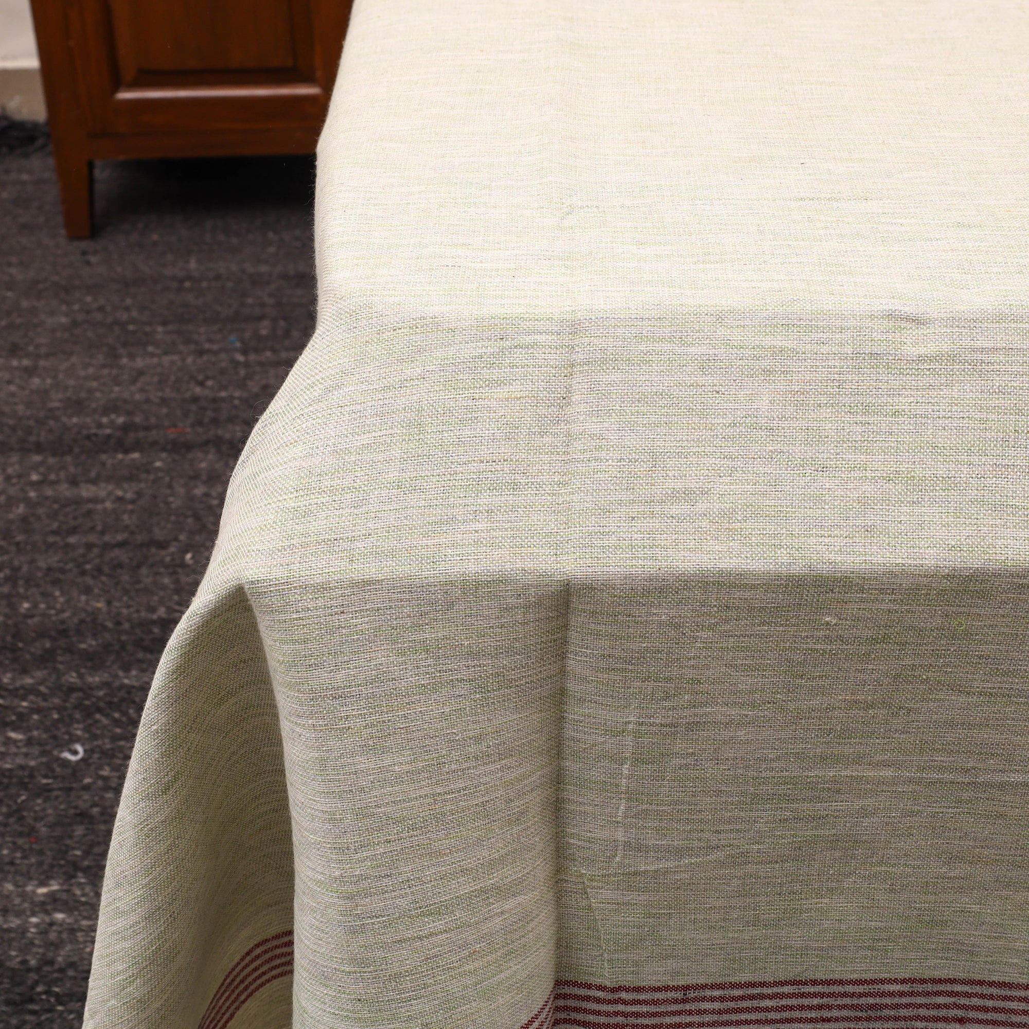 GWALIOR HANDLOOMS Beige - Plain Cotton Double Handloom Bed Cover (98 x 90 in) 24 - view 3