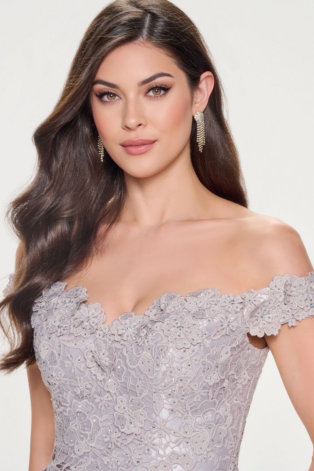 Montage M846 Long Evening Fitted Mermaid Floral Formal Dress - view 3