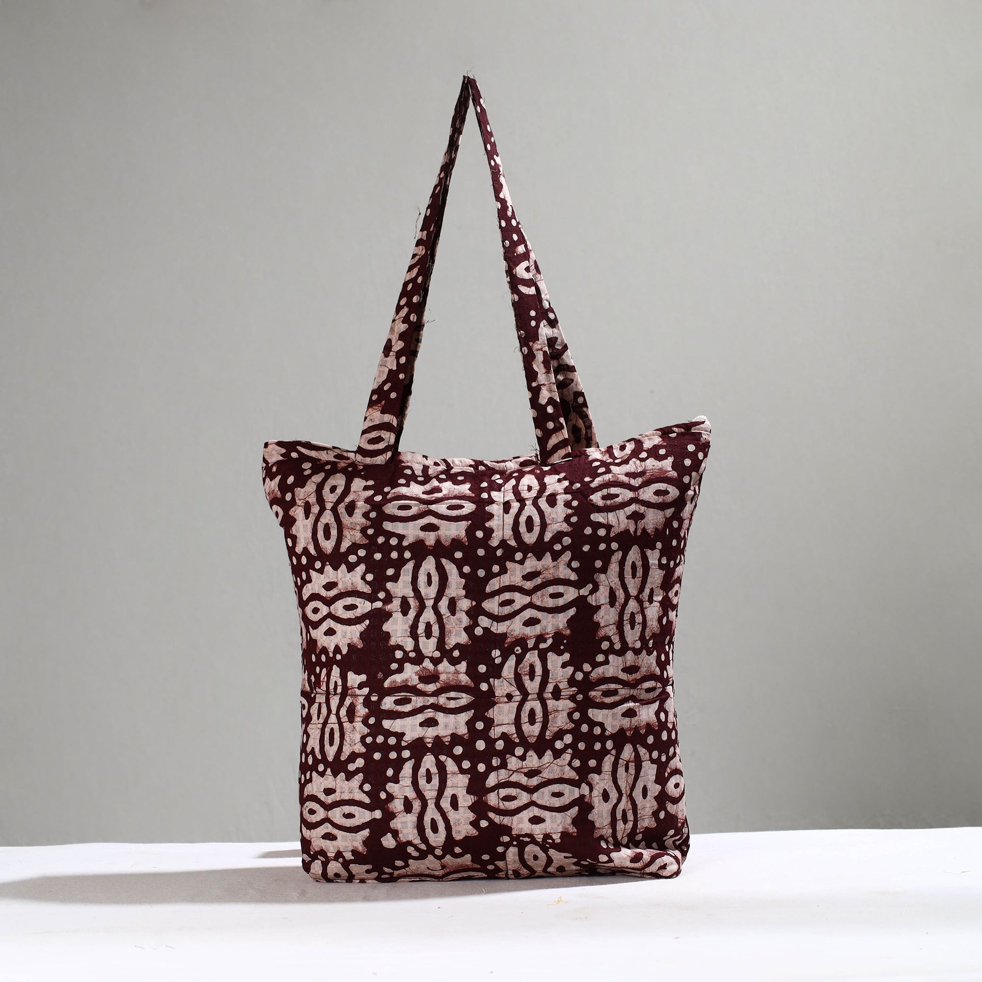 ITOKRI CRAFTS INITIATIVE Brown - Handcrafted Batik Printed Cotton Hand Bag 21