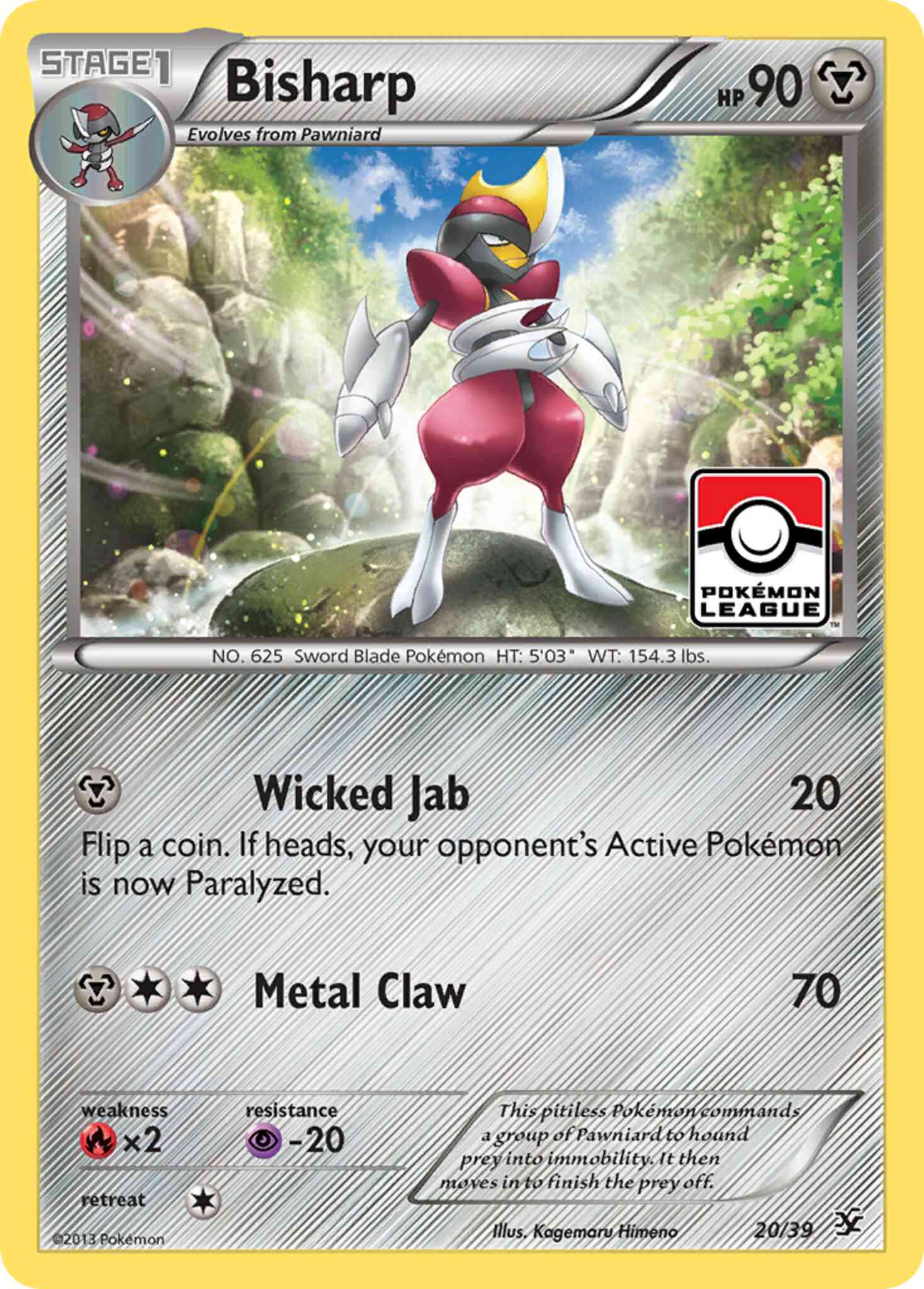 Xy0-20 non-holo – Pokémon Bisharp - 20/39 - [xy0-20] [Non-Holo]