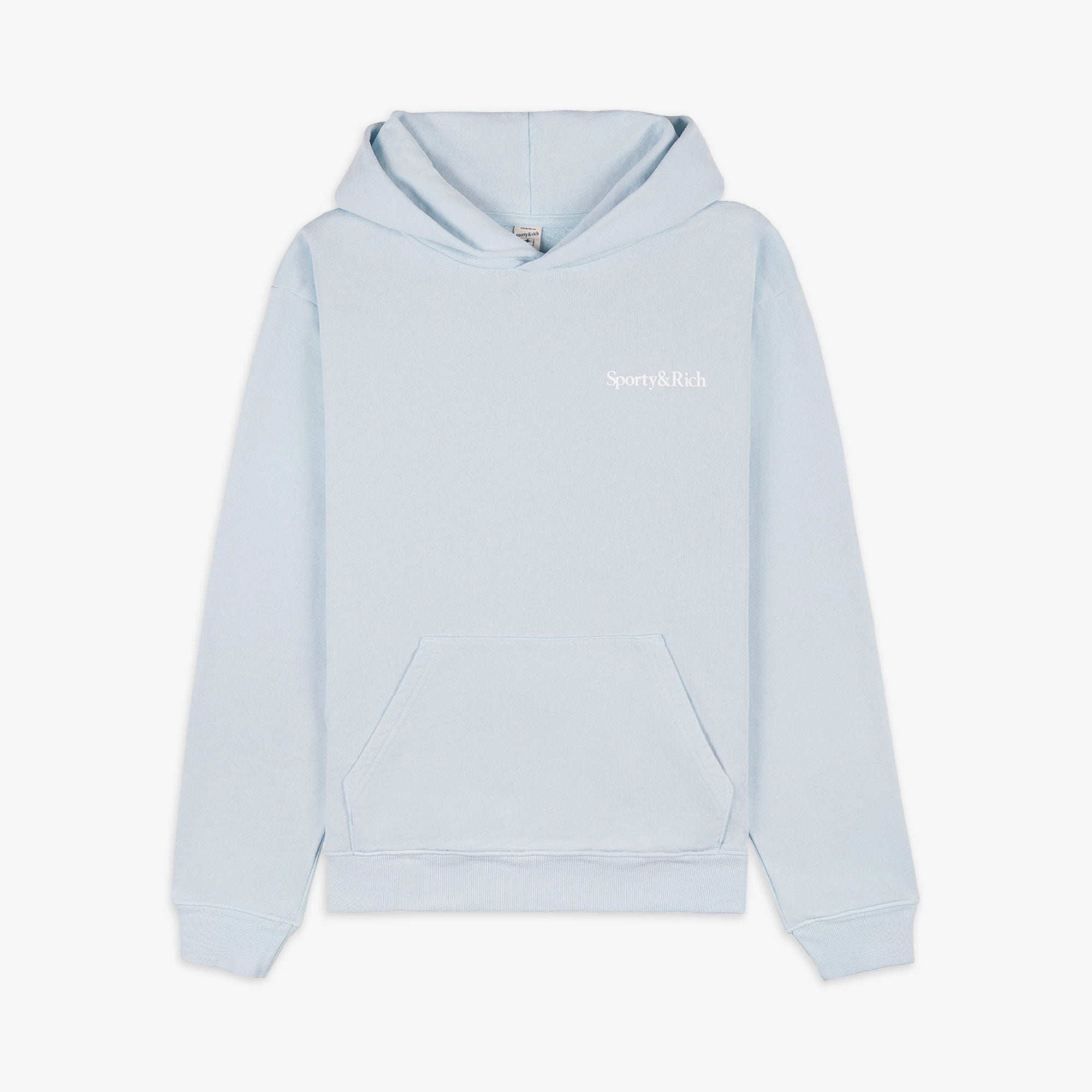 Sporty & Rich | Eat More Veggies Hoodie { Baby Blue/white