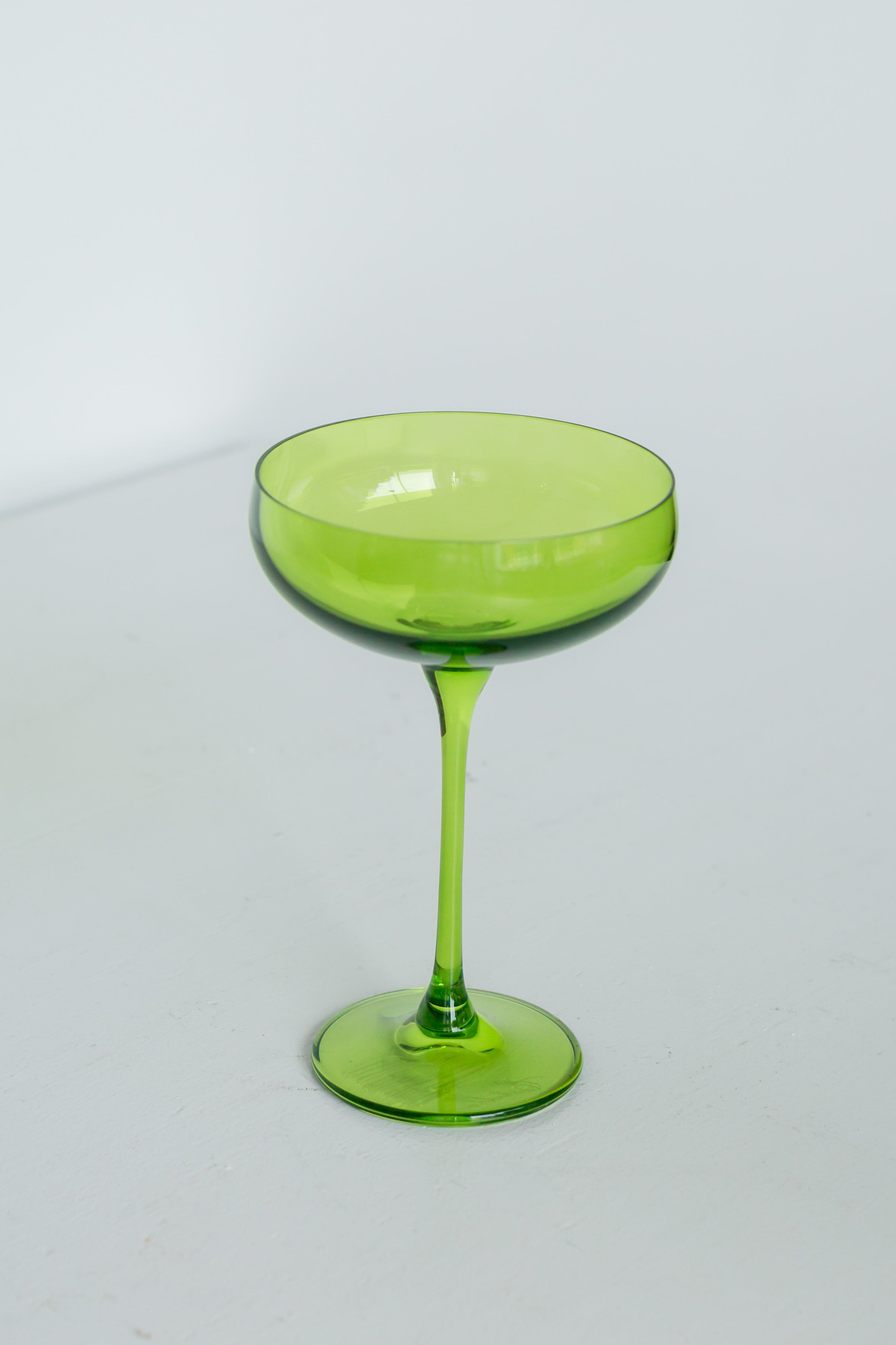 Estelle Colored Glass Estelle Colored Champagne Coupe Stemware - Set of 6 {Forest Green} - view 3