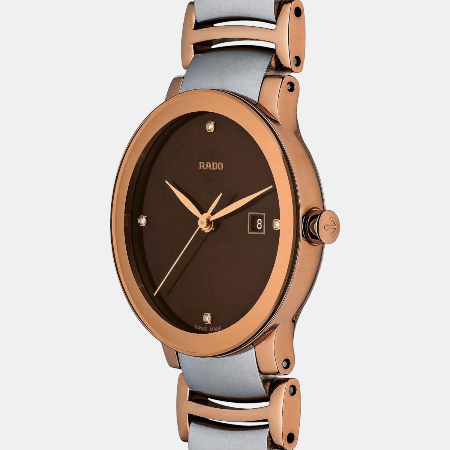 Rado Centrix Women Quartz Brown Dial Analog Stainless Steel Watch R30555743 - view 2