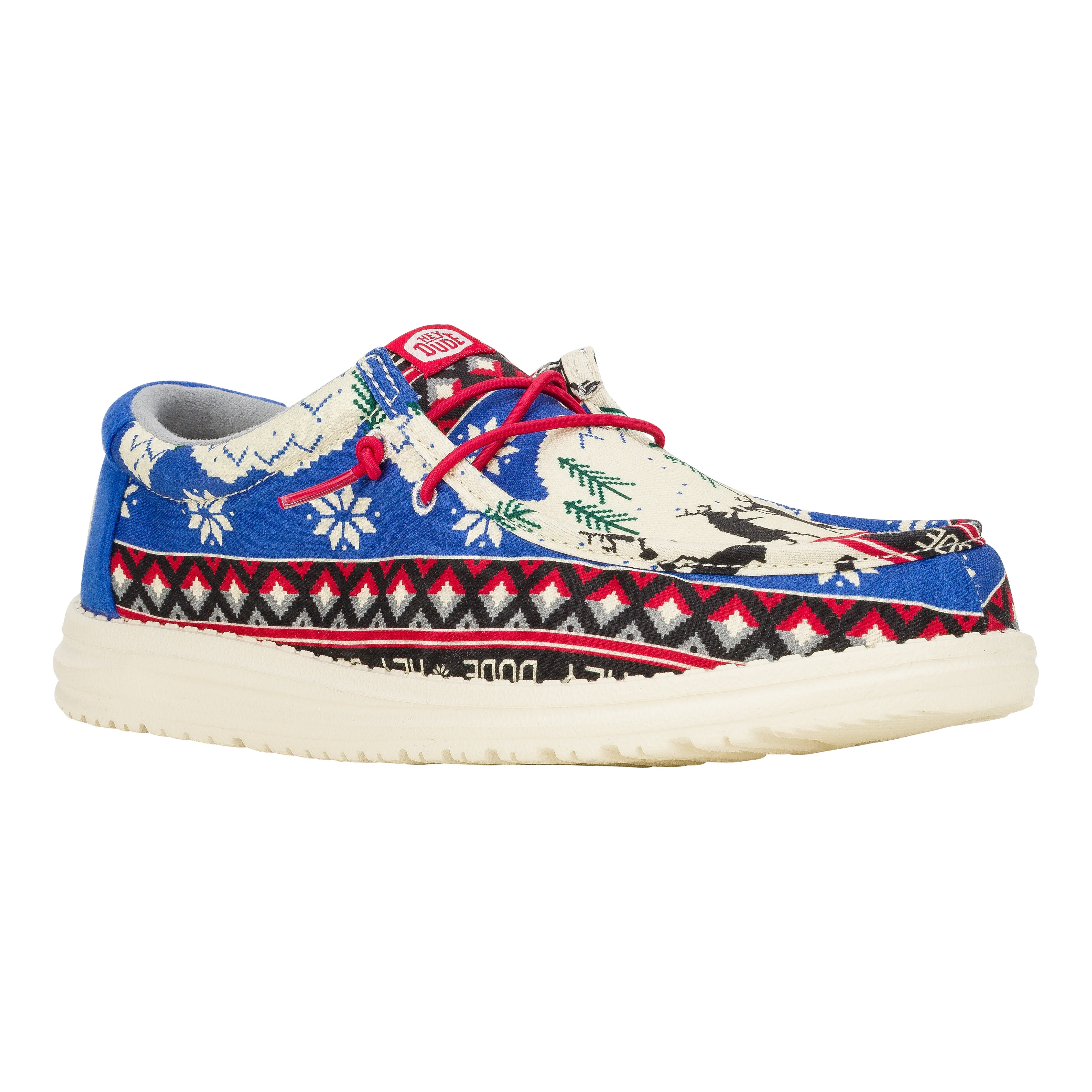 HEYDUDE shoes Wally Holiday Cheers - Holiday White/Multi - view 7