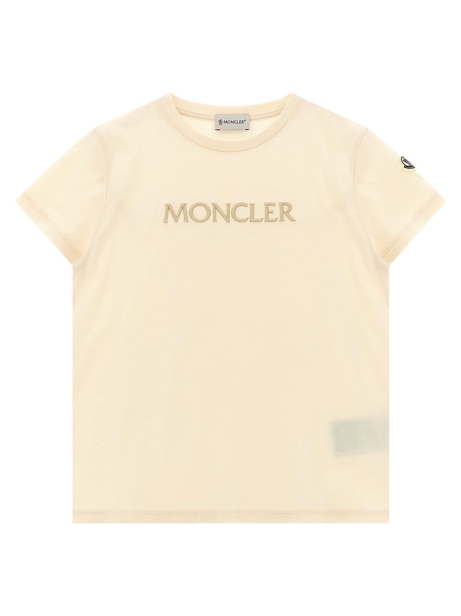 Moncler Enfant Logo Embroidery T-shirt – 100% cotton
