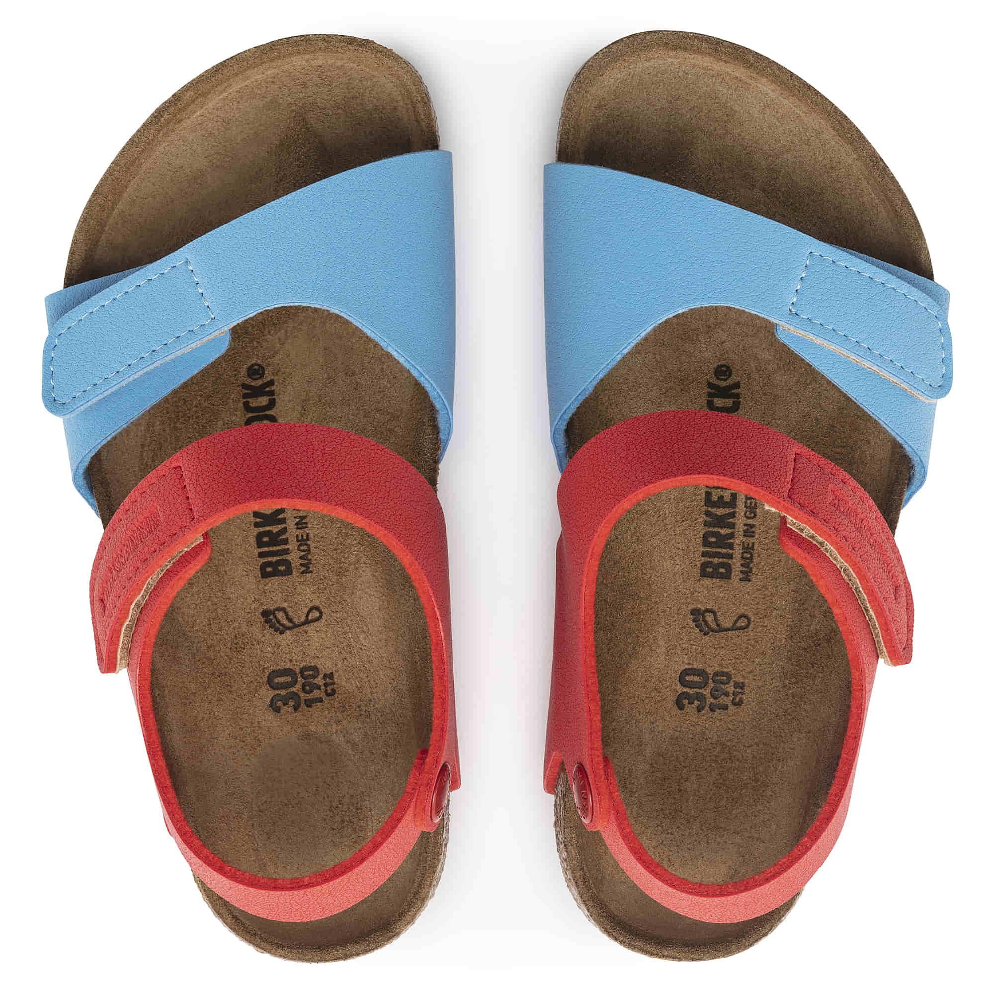 Birkenstock Palu Kids Birko-Flor Nubuck – Multi Multi/Sky Blue/Active Red - view 2
