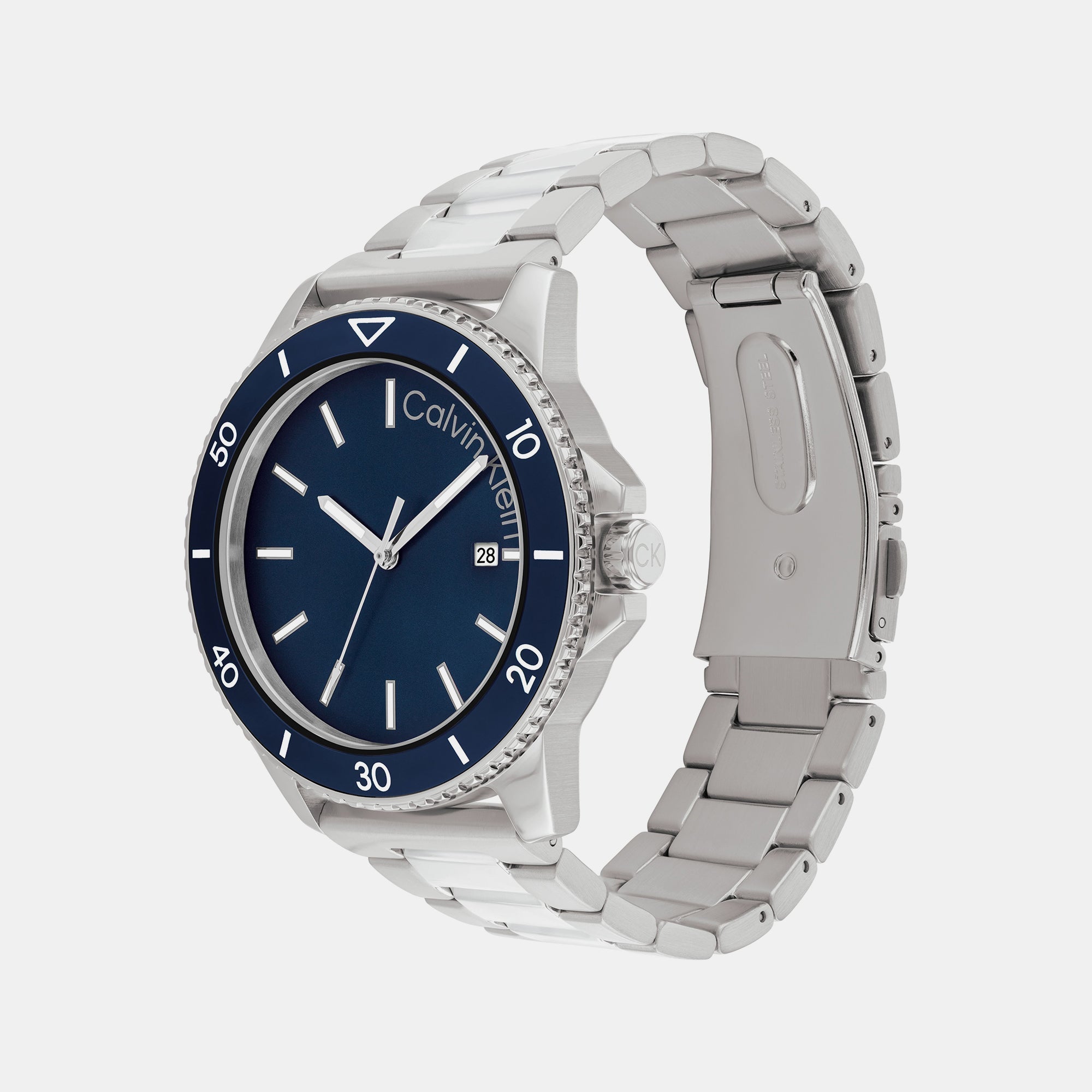 Calvin Klein Aqueous Men Quartz Blue Dial Analog Stainless Steel Watch 25200385 - view 2