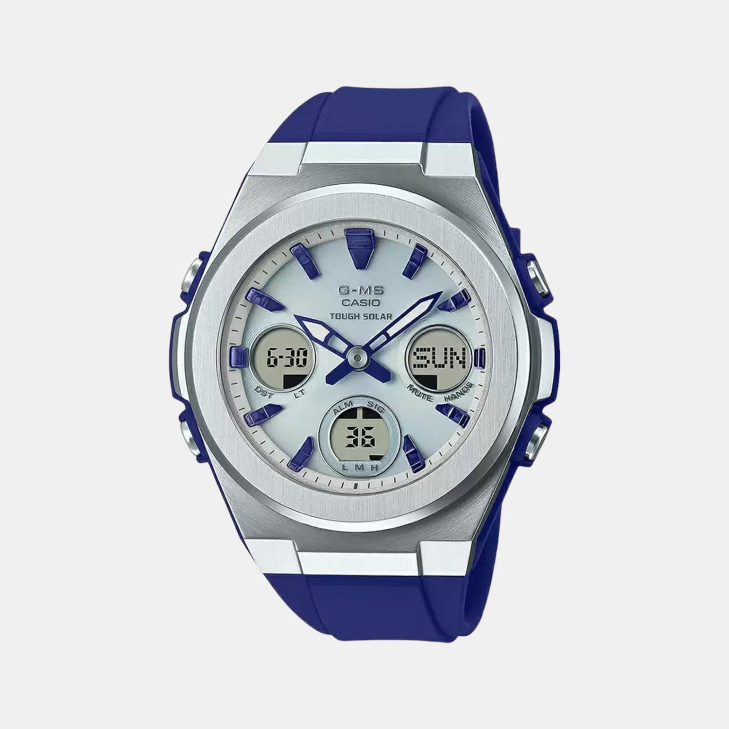 Casio Baby-G Women Quartz Silver Dial Analog-Digital Resin Watch BX184