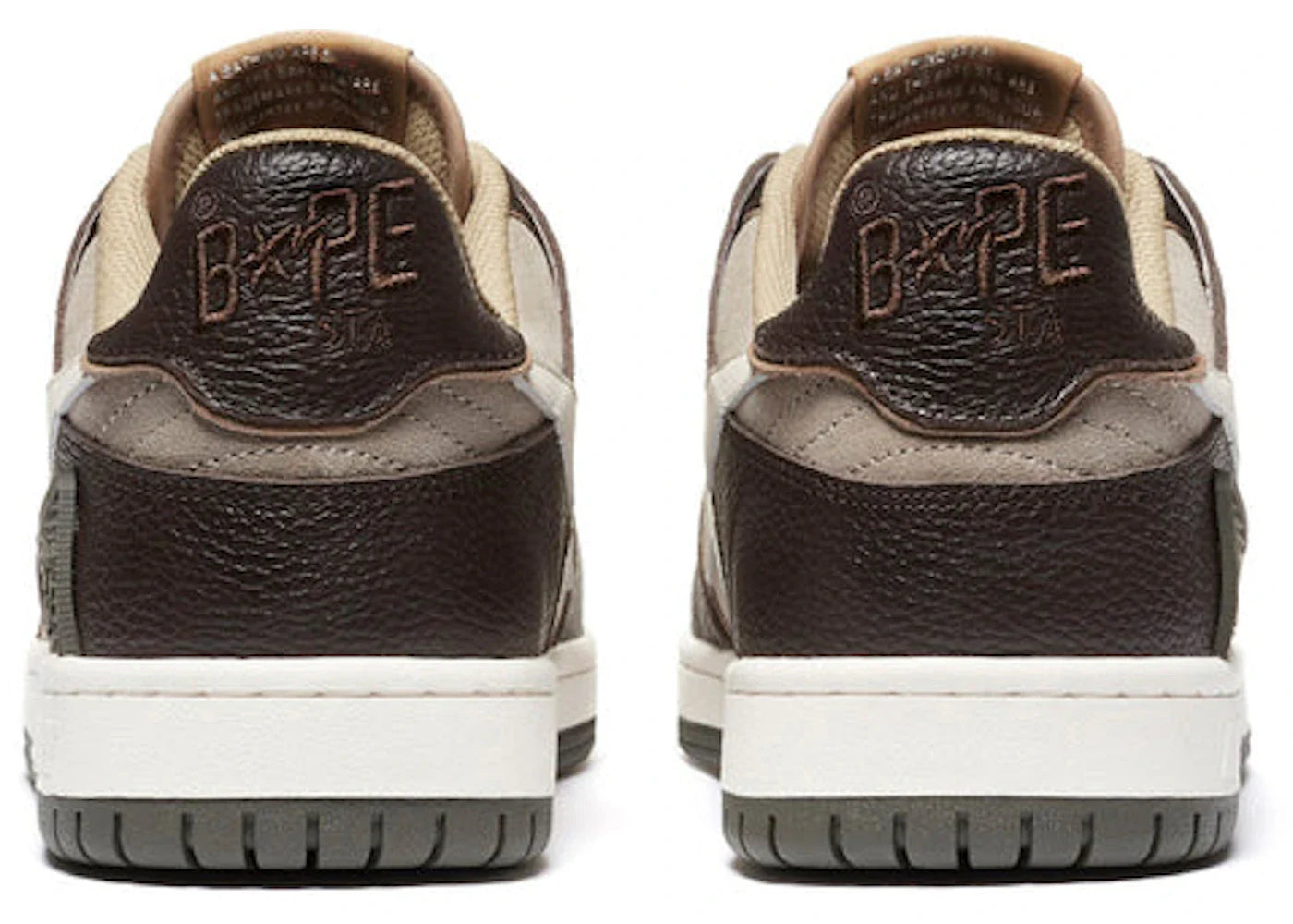 A Bathing Ape Bape SK8 Sta Brown Ivory - view 2