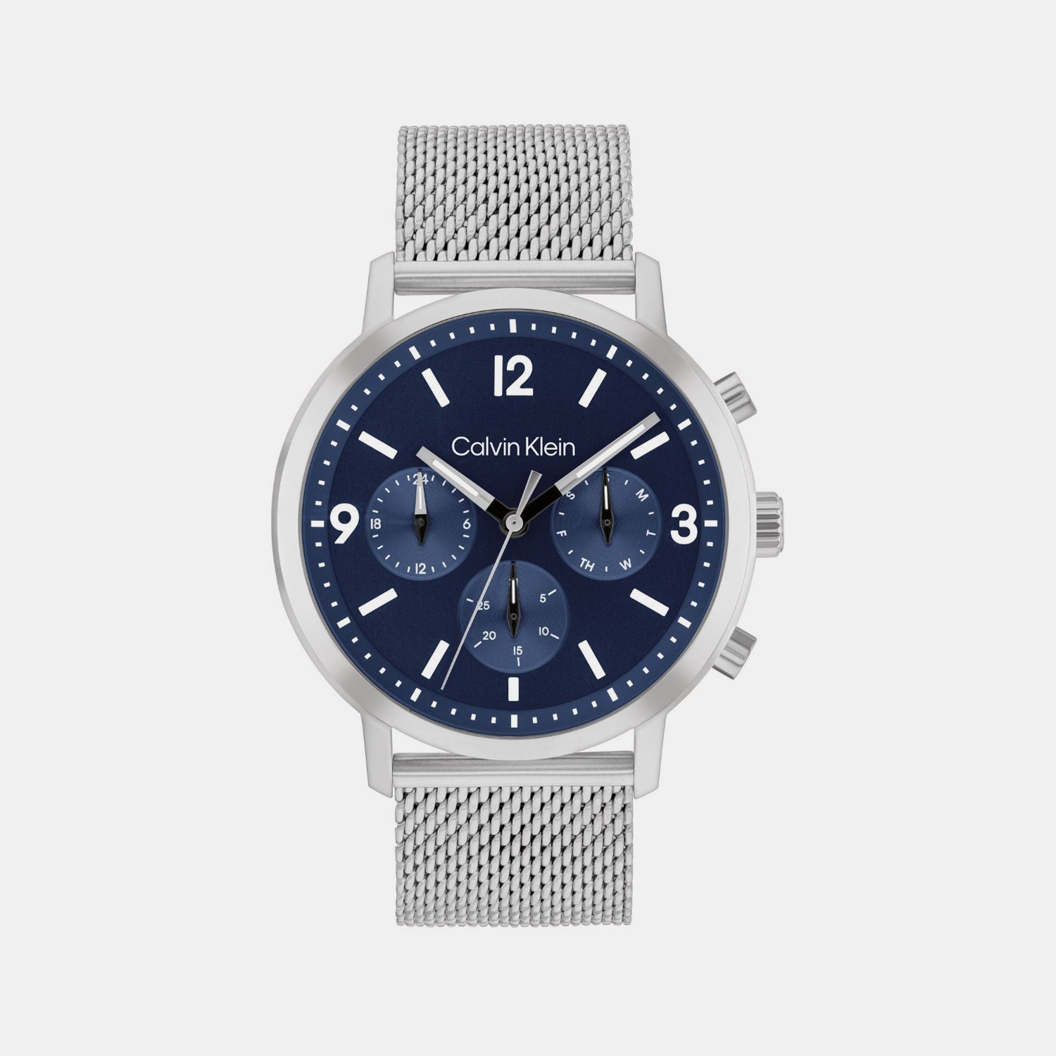 Calvin Klein Gauge Men Quartz Blue Dial Multi-Function Mesh Watch 25200438