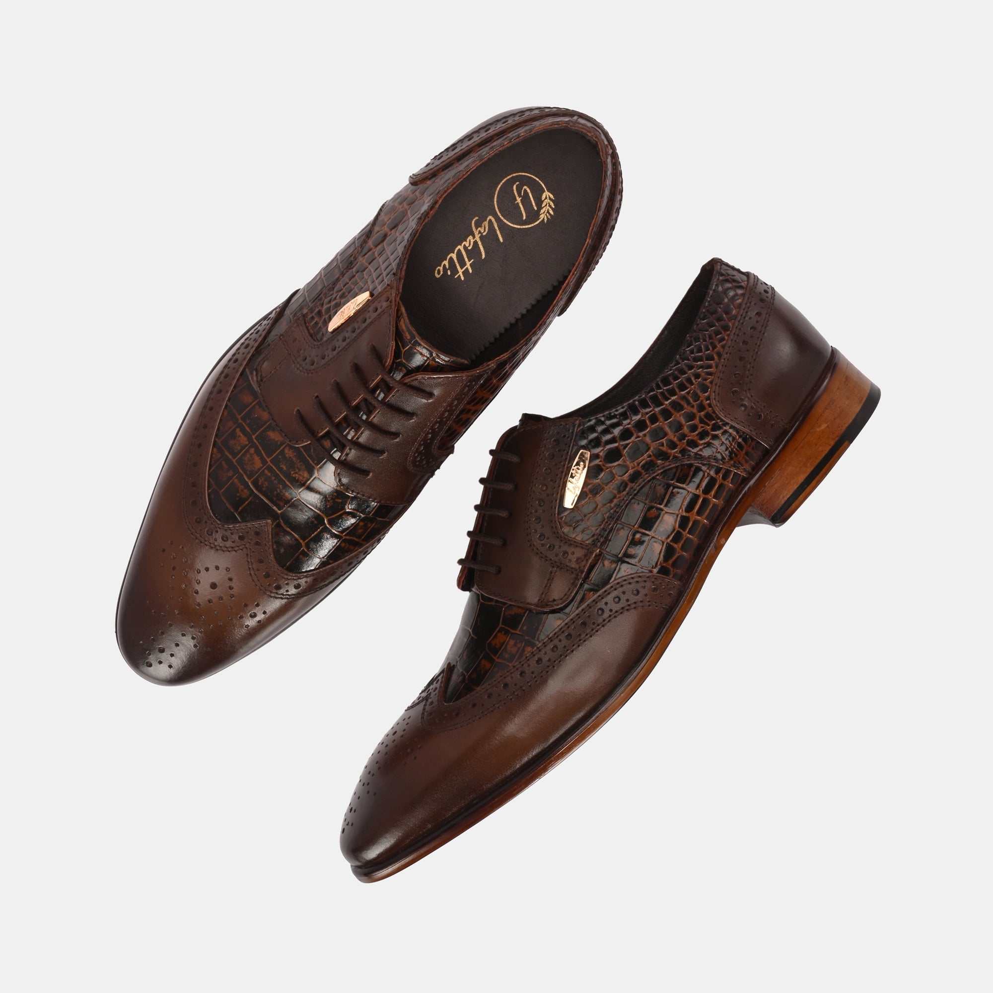 Colour-Blocked Lace-Up Brogues by Lafattio - view 2