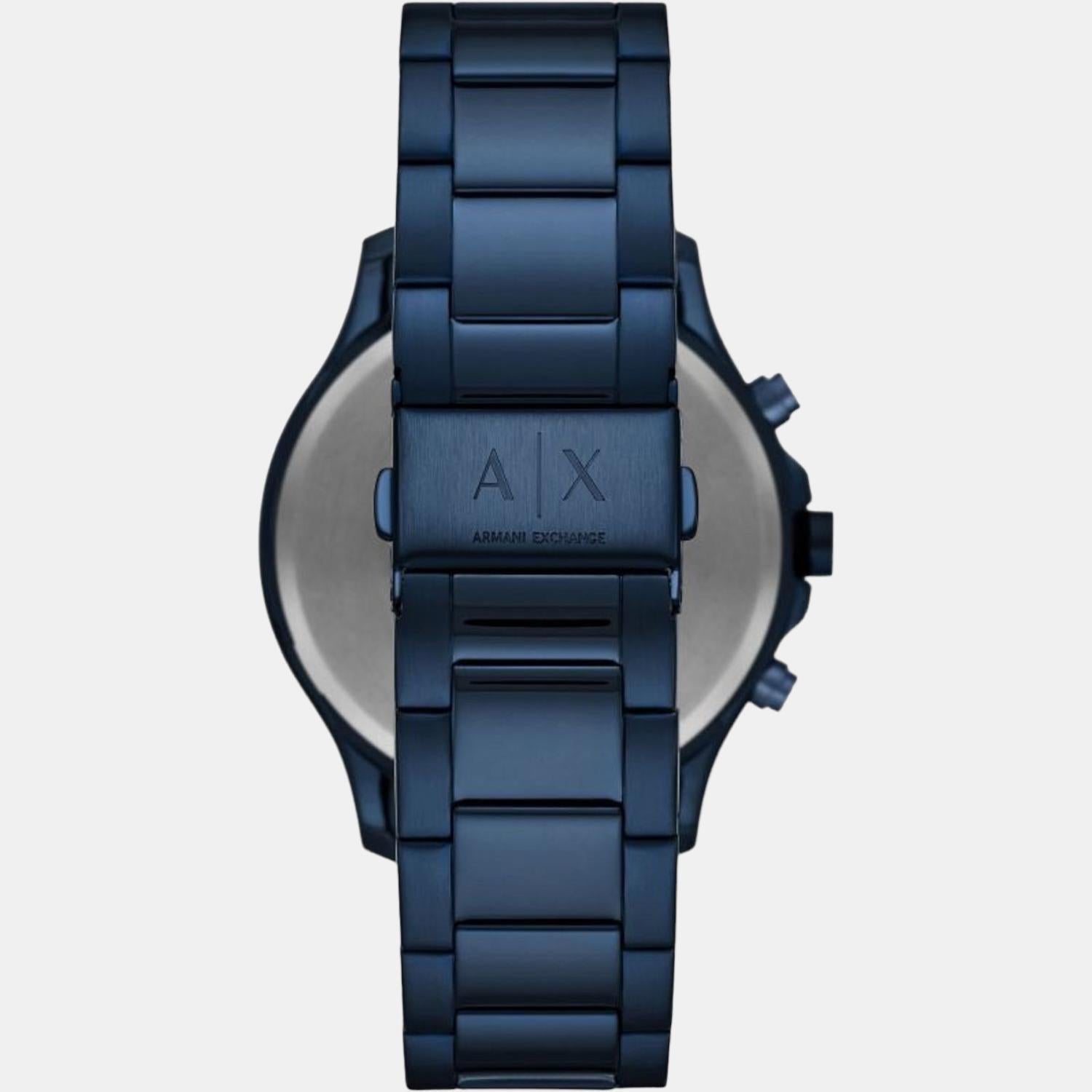 Armani Exchange Hampton Men Quartz Blue Dial Chronograph Stainless Steel Watch AX2430 - view 2