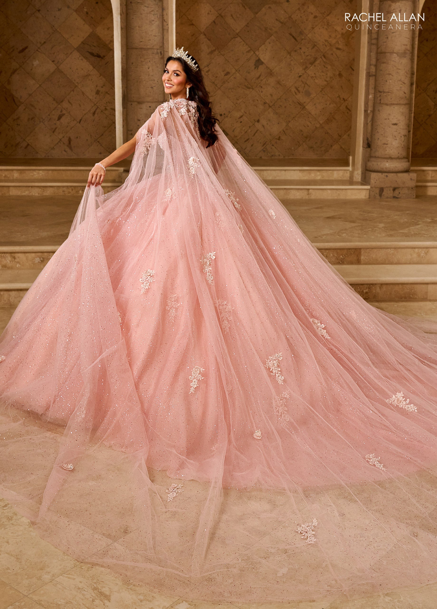 Mary's Bridal Strapless Cape Quinceanera Dress by Rachel Allan RQ1162 - view 2