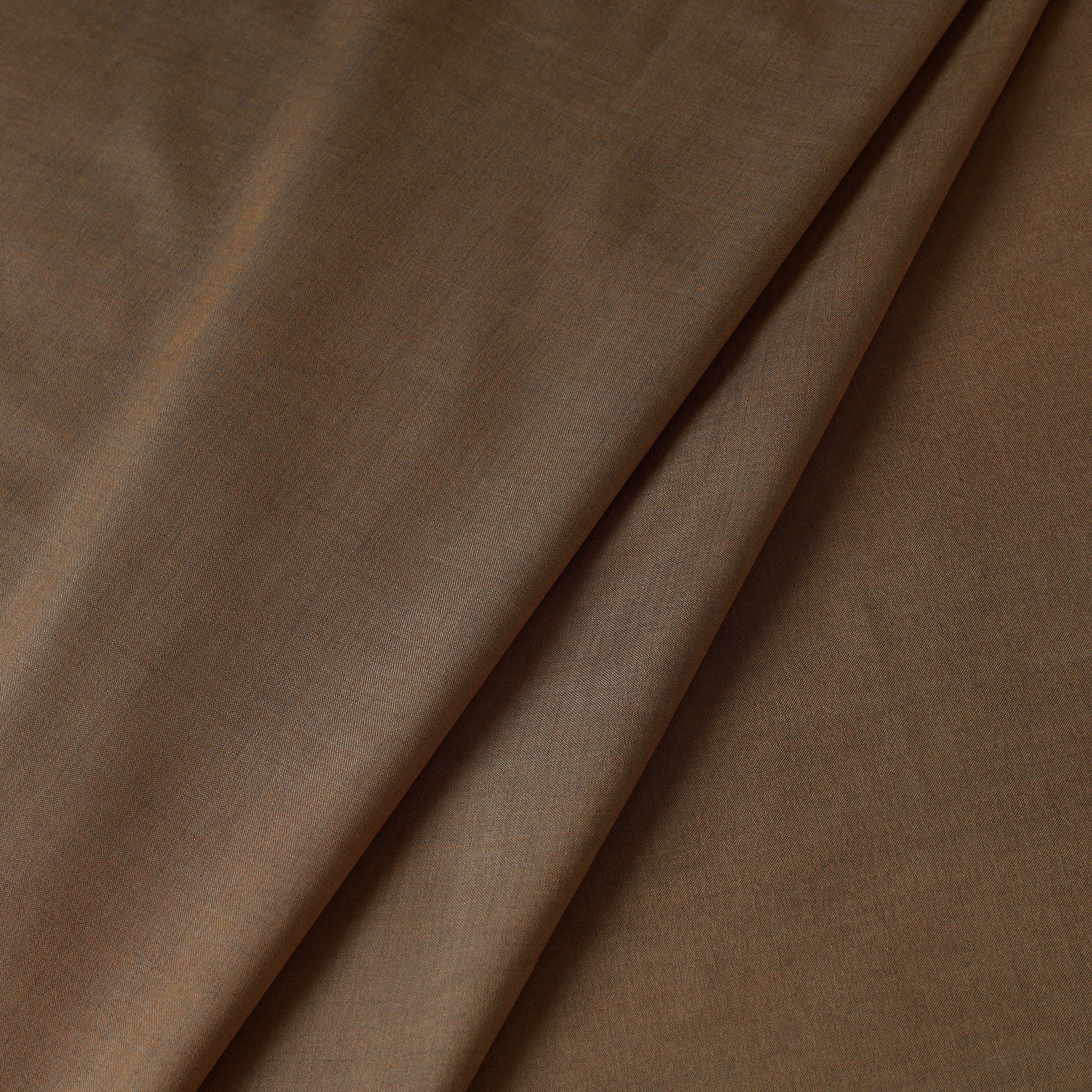 ITOKRI CRAFTS INITIATIVE Brown - Handloom Tussar Silk Cotton Fabric from Vidarbha - view 2