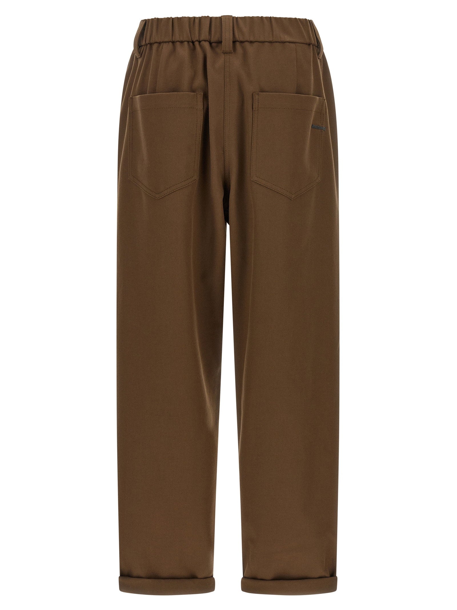 Brunello Cucinelli Baggy Pull-on Pants – 97% cotton, 3% elastane - view 2