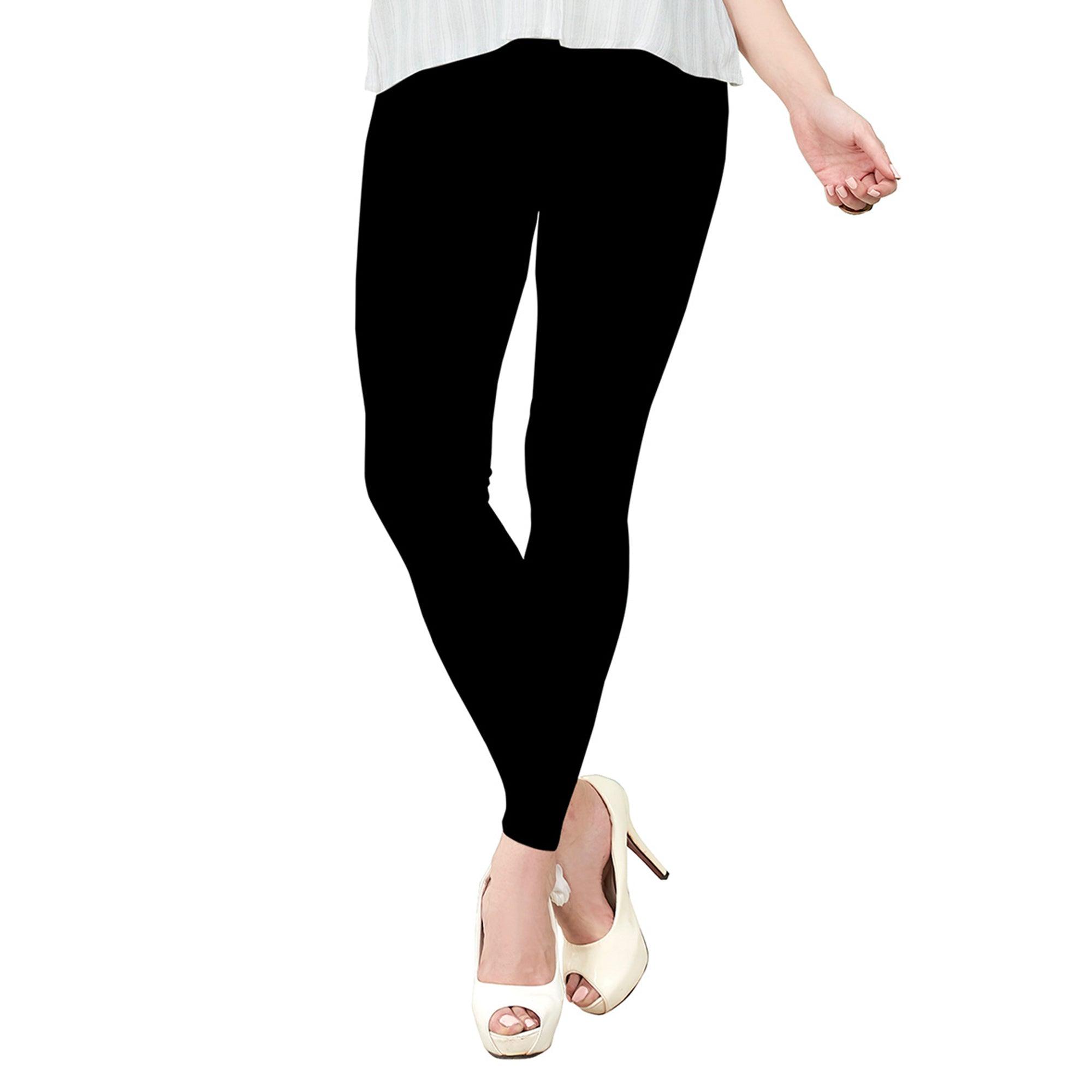 Peachmode Seller Captivating Black Colored Casual Wear Ankle Length Leggings