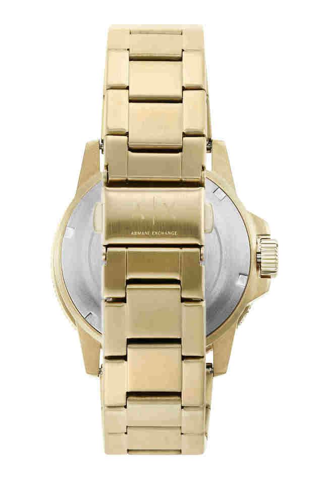 Armani Exchange Leonardo Gold Dial Men 44mm – Yellow Gold