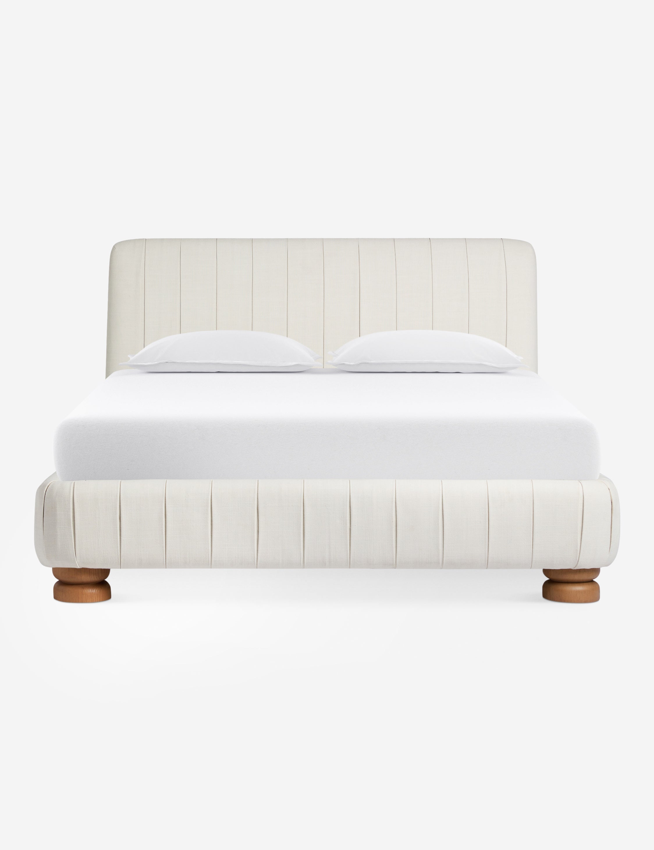 Lulu and Georgia Koppel Platform Bed – Natural Linen Weave