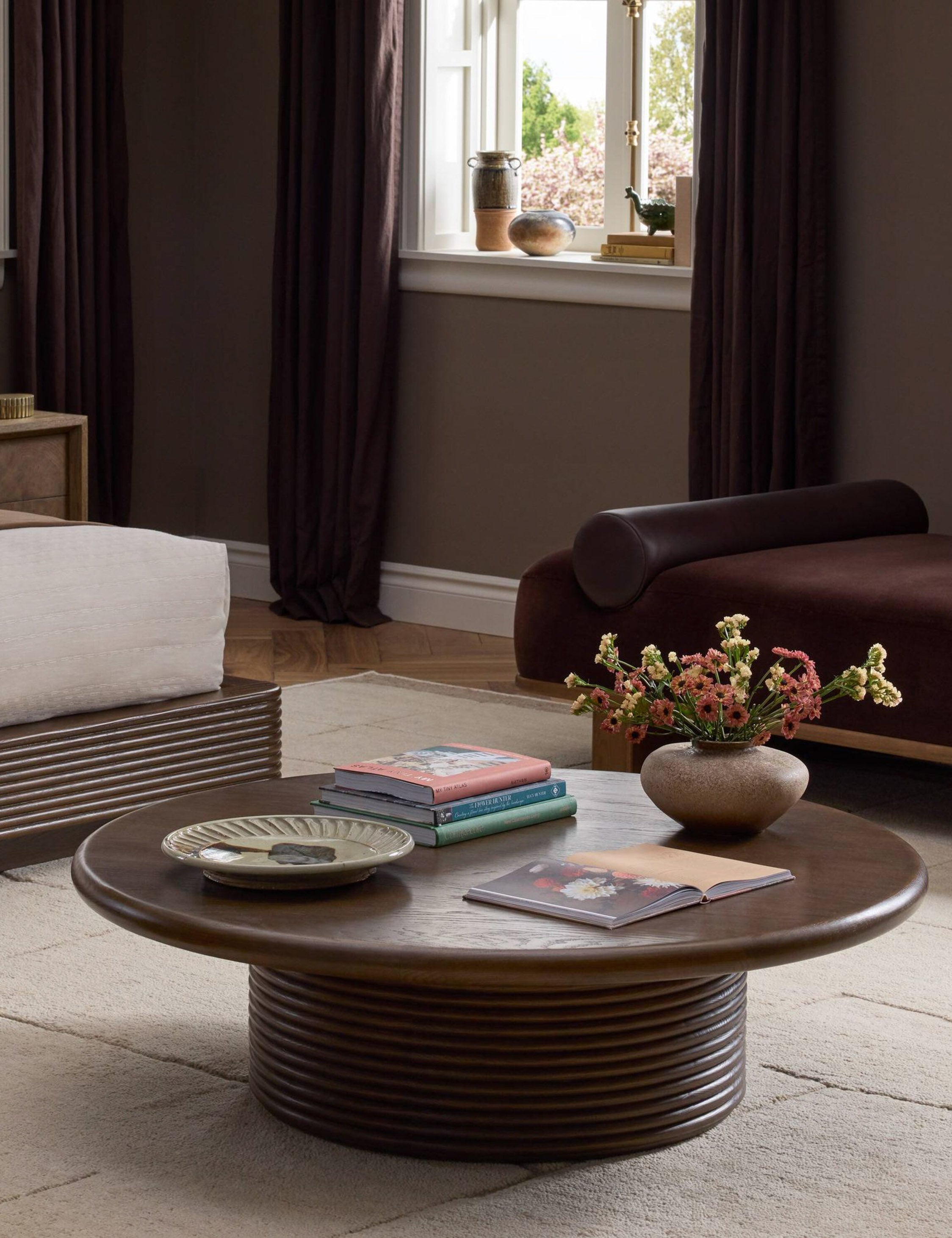 Lulu and Georgia Bourdon Round Coffee Table – Brown - view 2