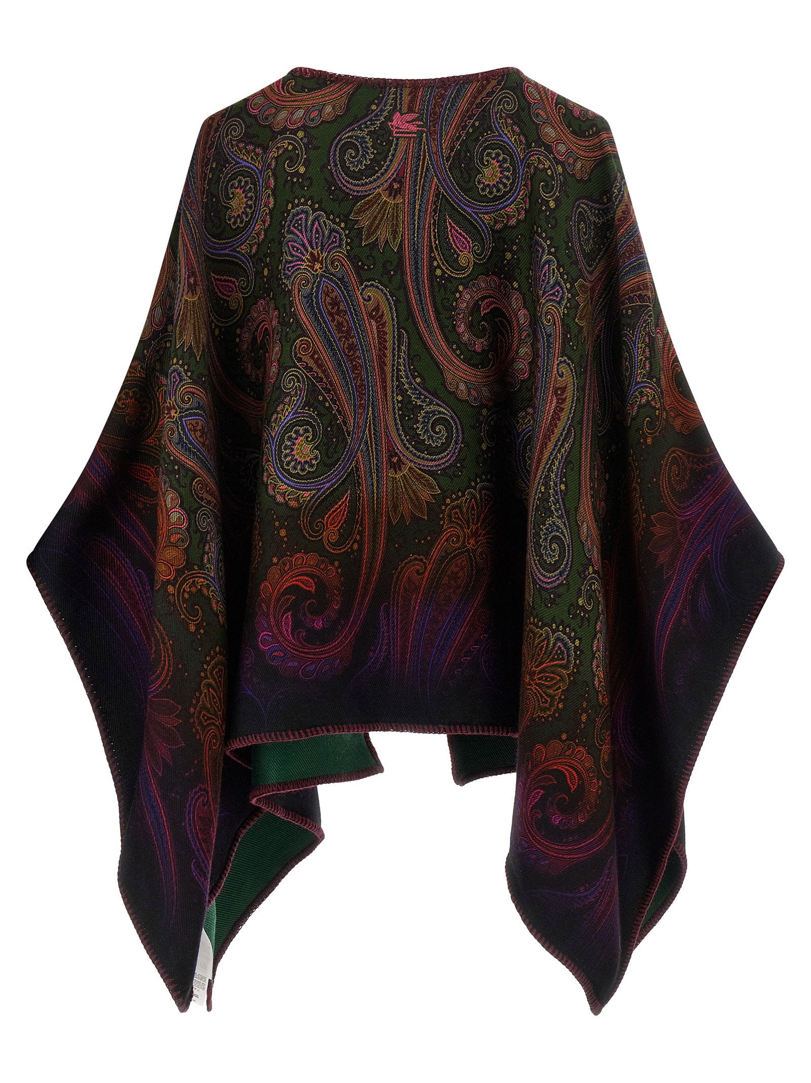 Etro Reversible Paisley Dégradé Cape – 88% wool 12% modal - view 2