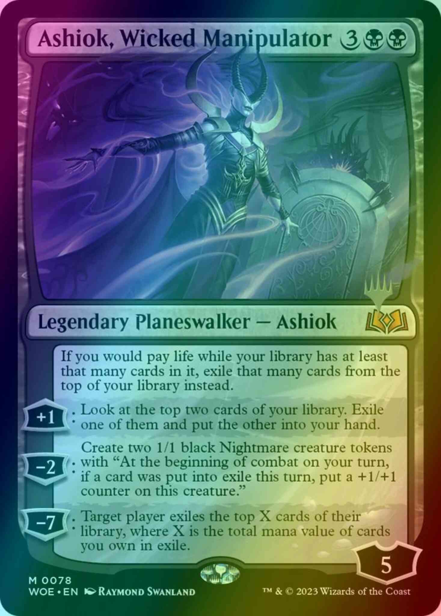 Ashiok wicked manipulator – Magic Ashiok, Wicked Manipulator [78p] [Promo Pack] [Wilds of Eldraine: Promos] [Foil]