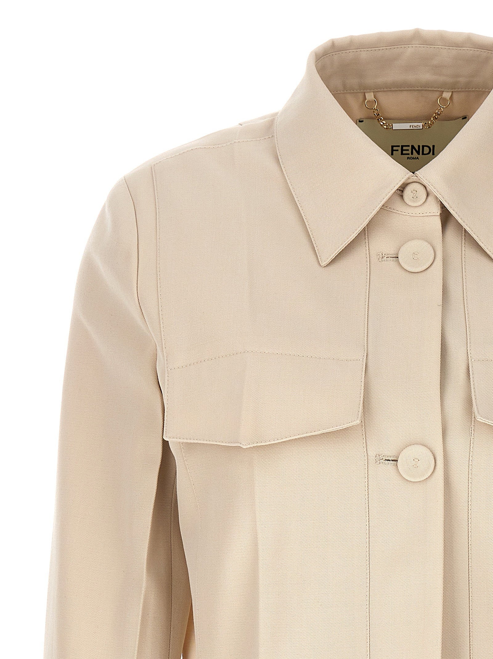 Fendi Tailored Crop Jacket – 62% wool, 38% cotton - view 3