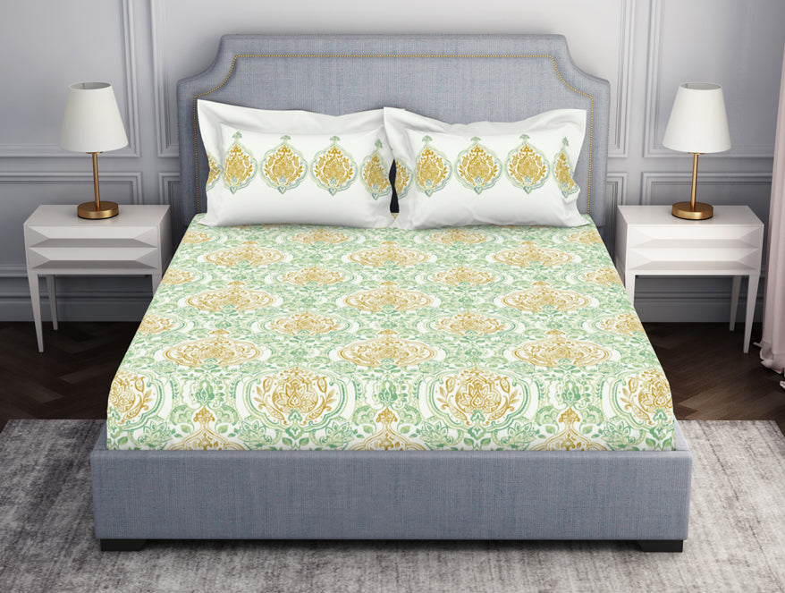 Spaces India Ornamenta Ornate 100% Cotton Fitted King - Essentials by Spaces