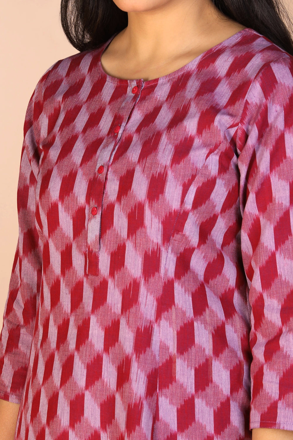 Kalanjali Ethnics Handwoven cotton Pochampally Ikat kurta - view 6