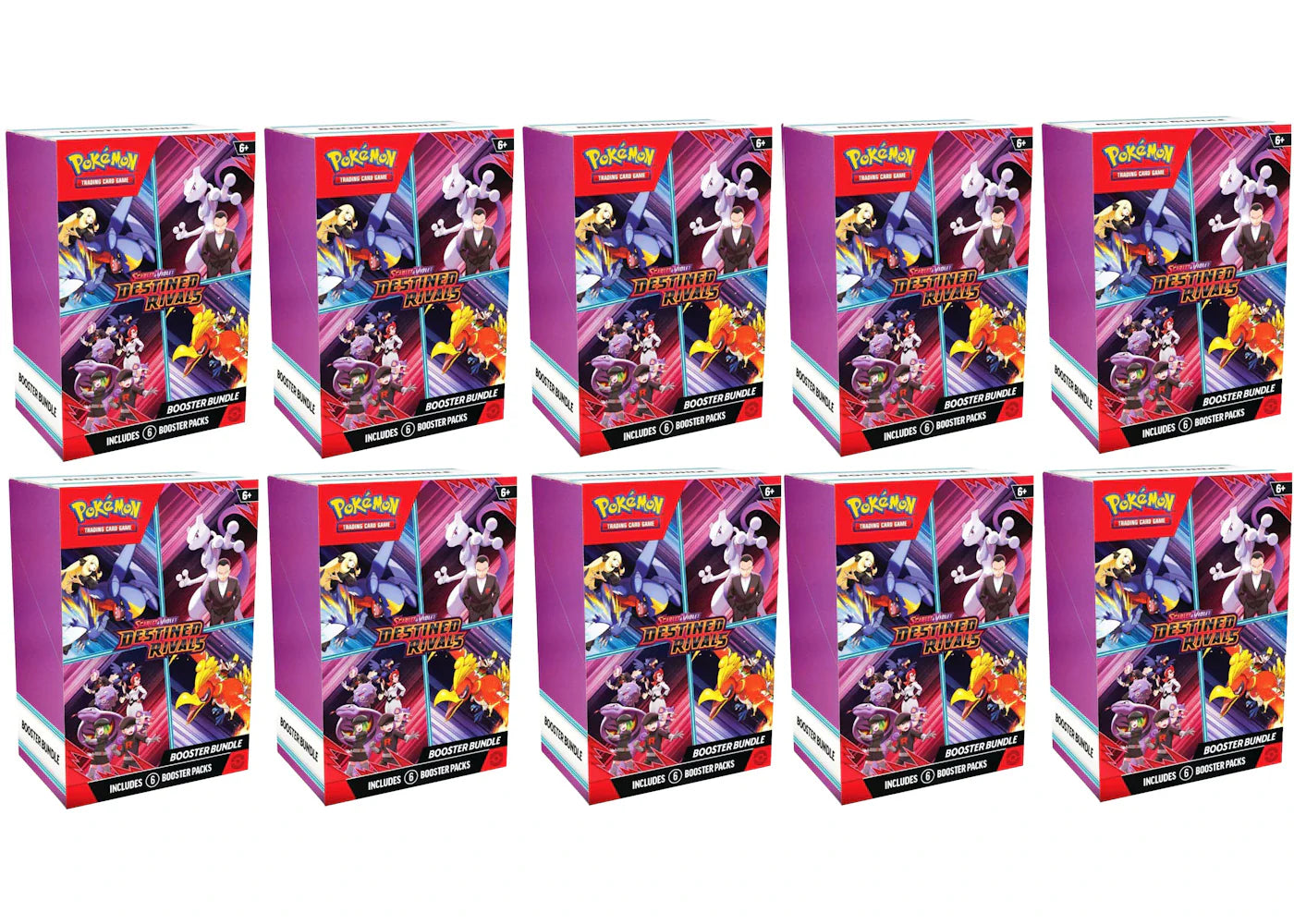 Scarlet violet destined – 2025 Pokémon Scarlet & Violet Destined Rivals Booster Bundle 10x Lot