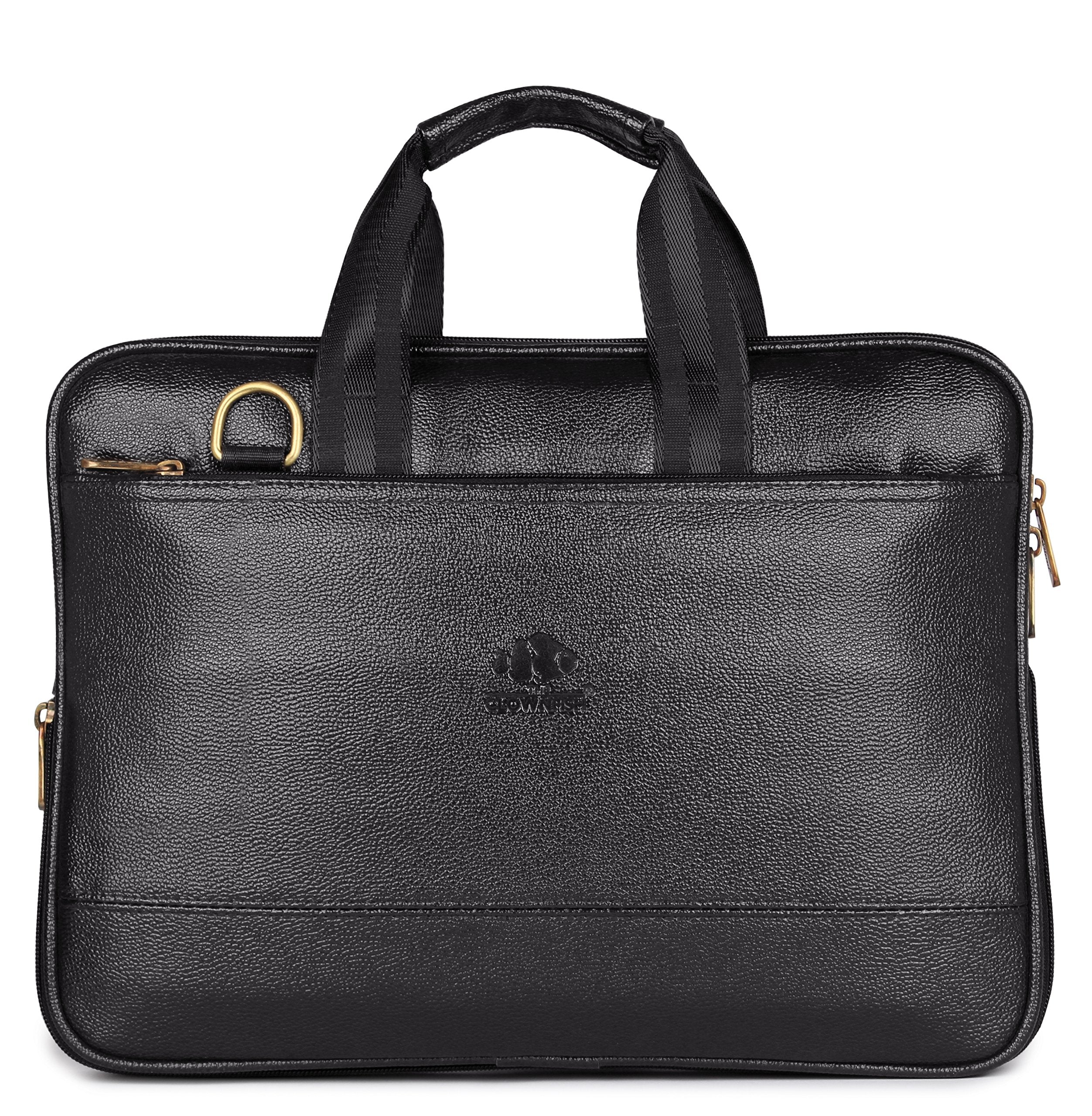 THE CLOWNFISH Vegan Leather 8.4 Liters Briefcase |Slim Expendable Bag| |Mac Air| Up to 14 inch laptop size|Laptop Bag|Macbook|Pro Macbook Air|Slim Bag