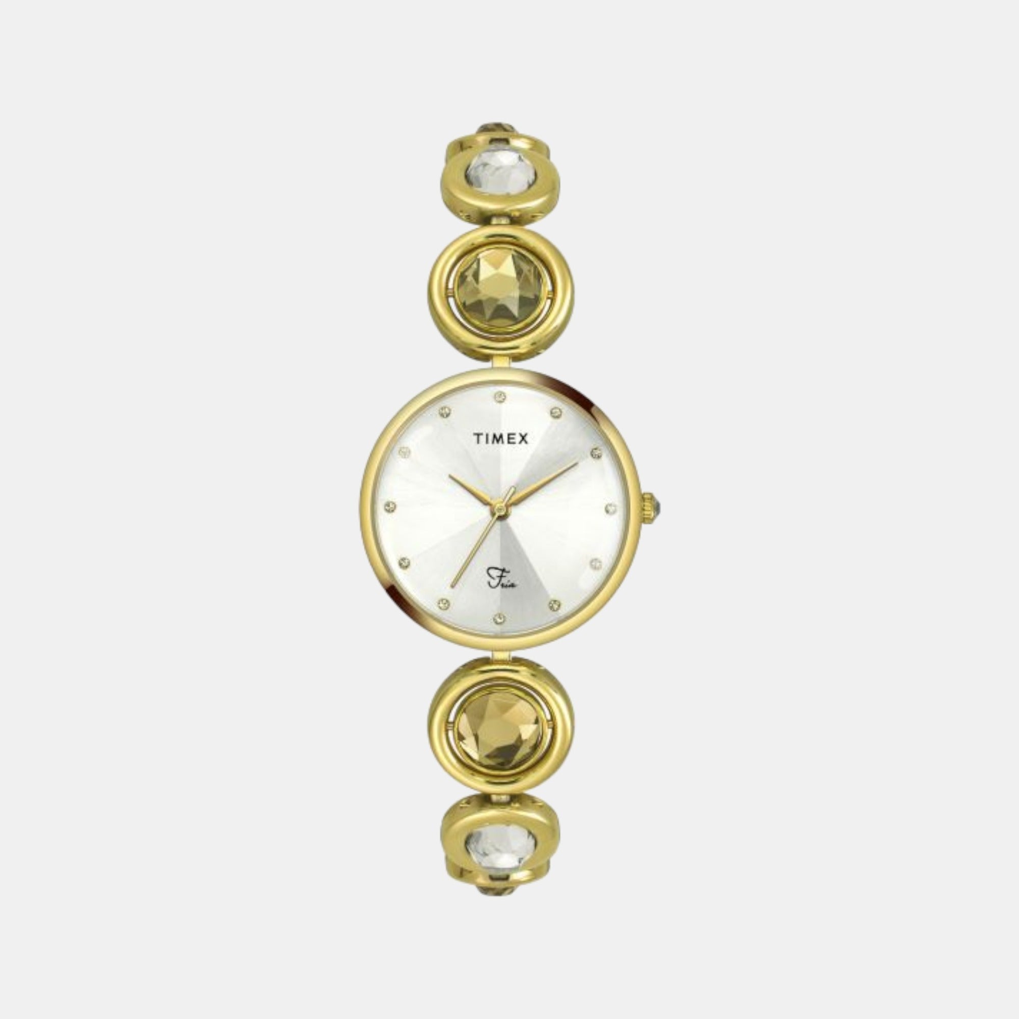 Timex Fria Women Quartz Silver Dial Analog Brass Watch TWEL16400