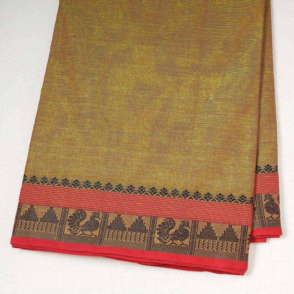 SOUTH KARGHA Brown - Kanchipuram Cotton Fabric with Thread Border