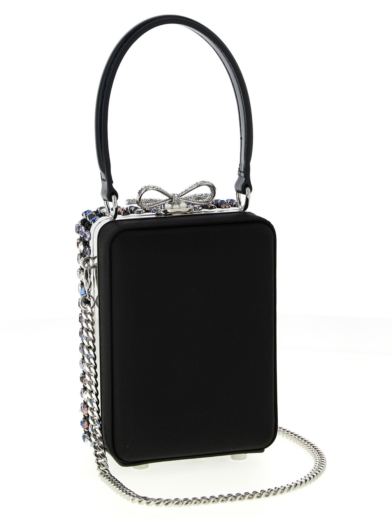 Self-Portrait Multi Crystal Chainmail Handbag - view 2