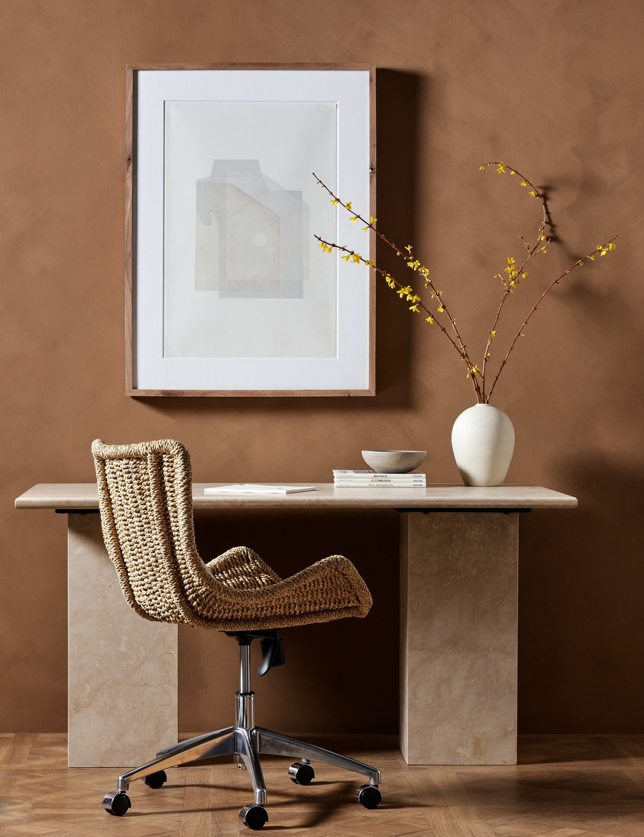 Lulu and Georgia Leonel Desk – Cream Marble - view 4