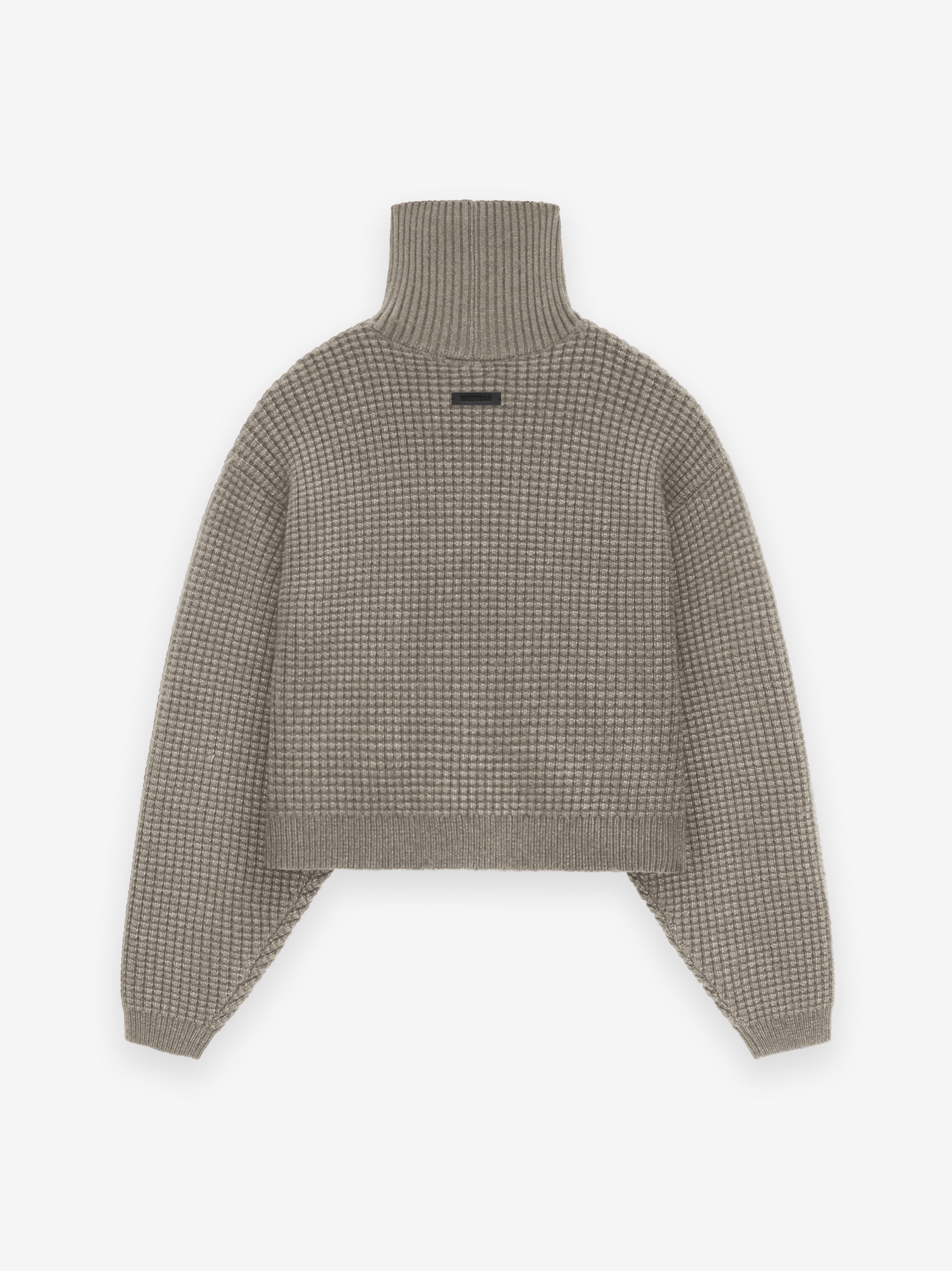 ESSENTIALS Women's Heavy Waffle Cropped Turtleneck - view 2