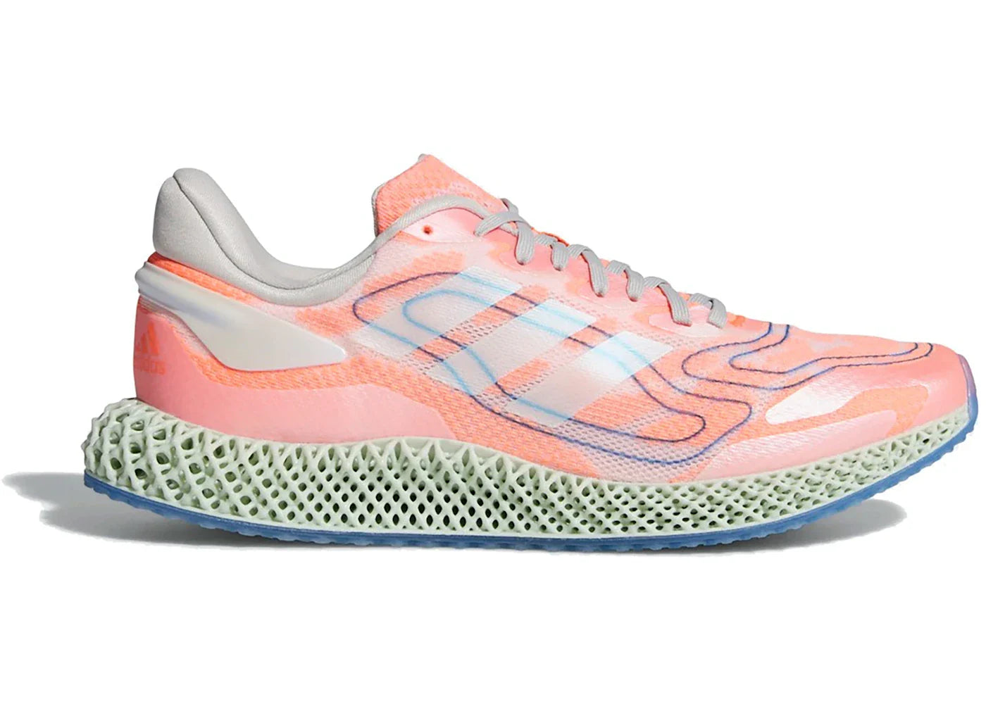 adidas 4D Run 1.0 Cloud White Signal Coral - view 2