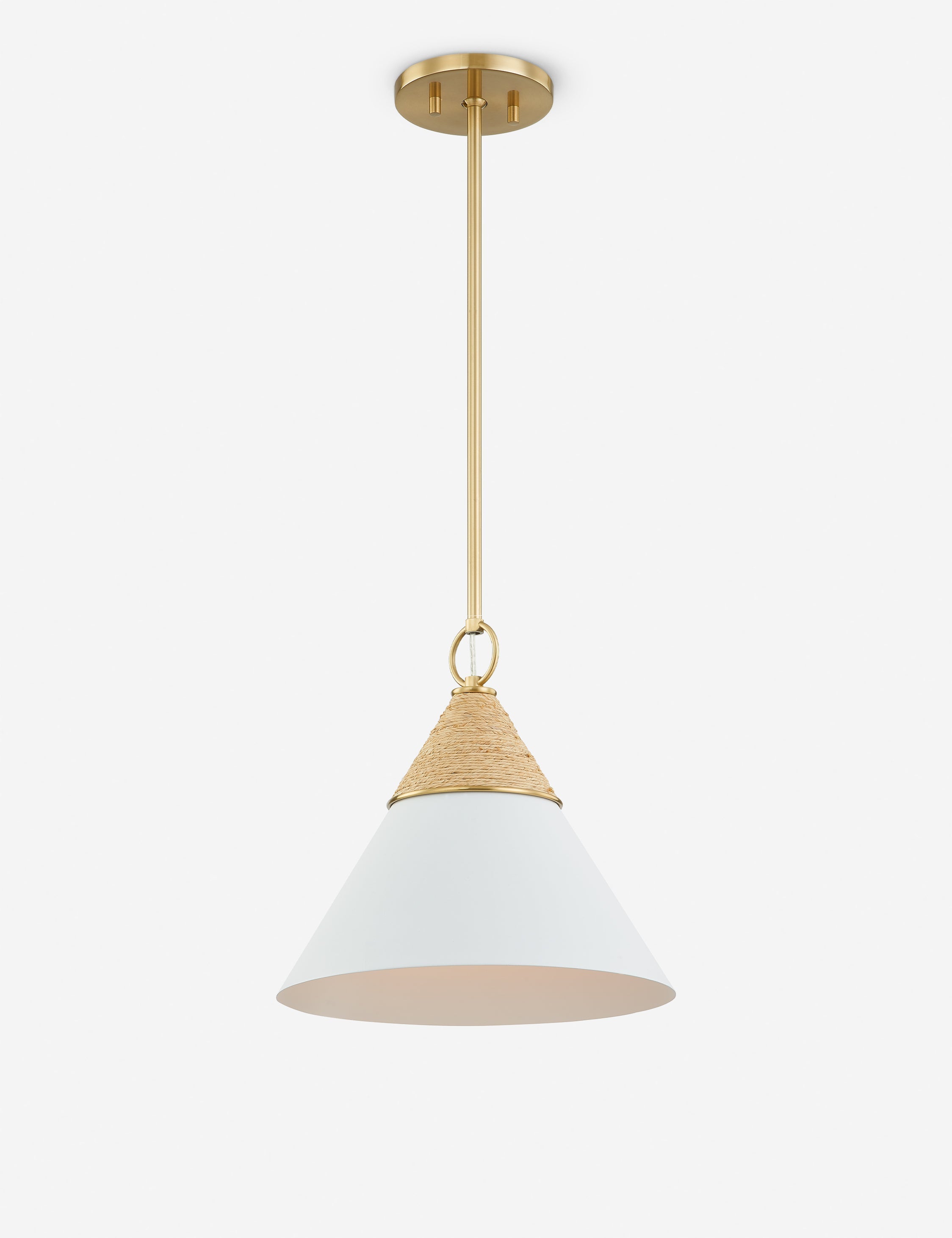 Lulu and Georgia Rooney Pendant Light – White and Natural - view 2
