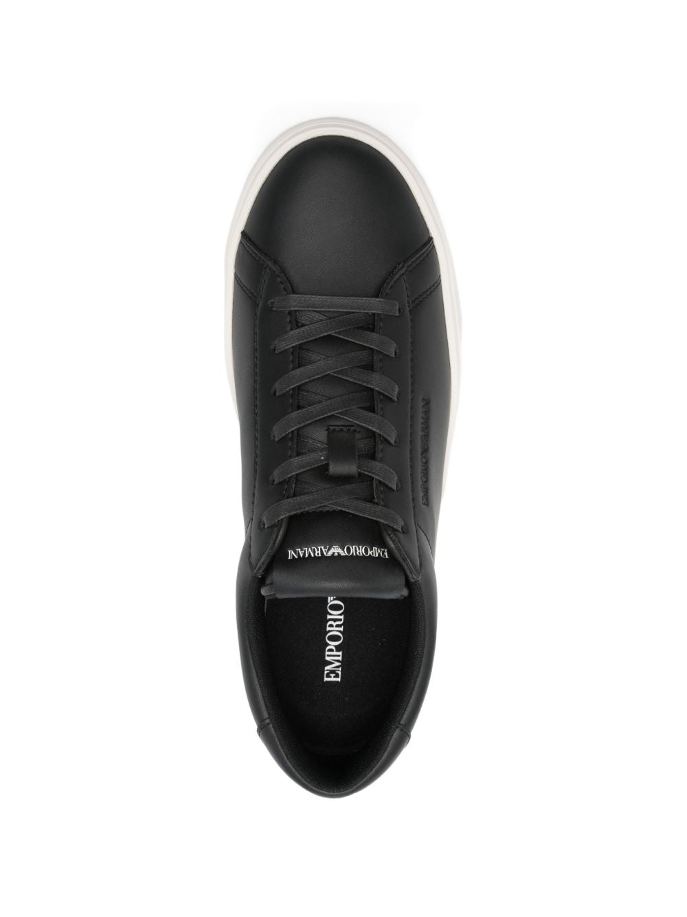 Emporio Armani leather lace-up sneakers - view 4